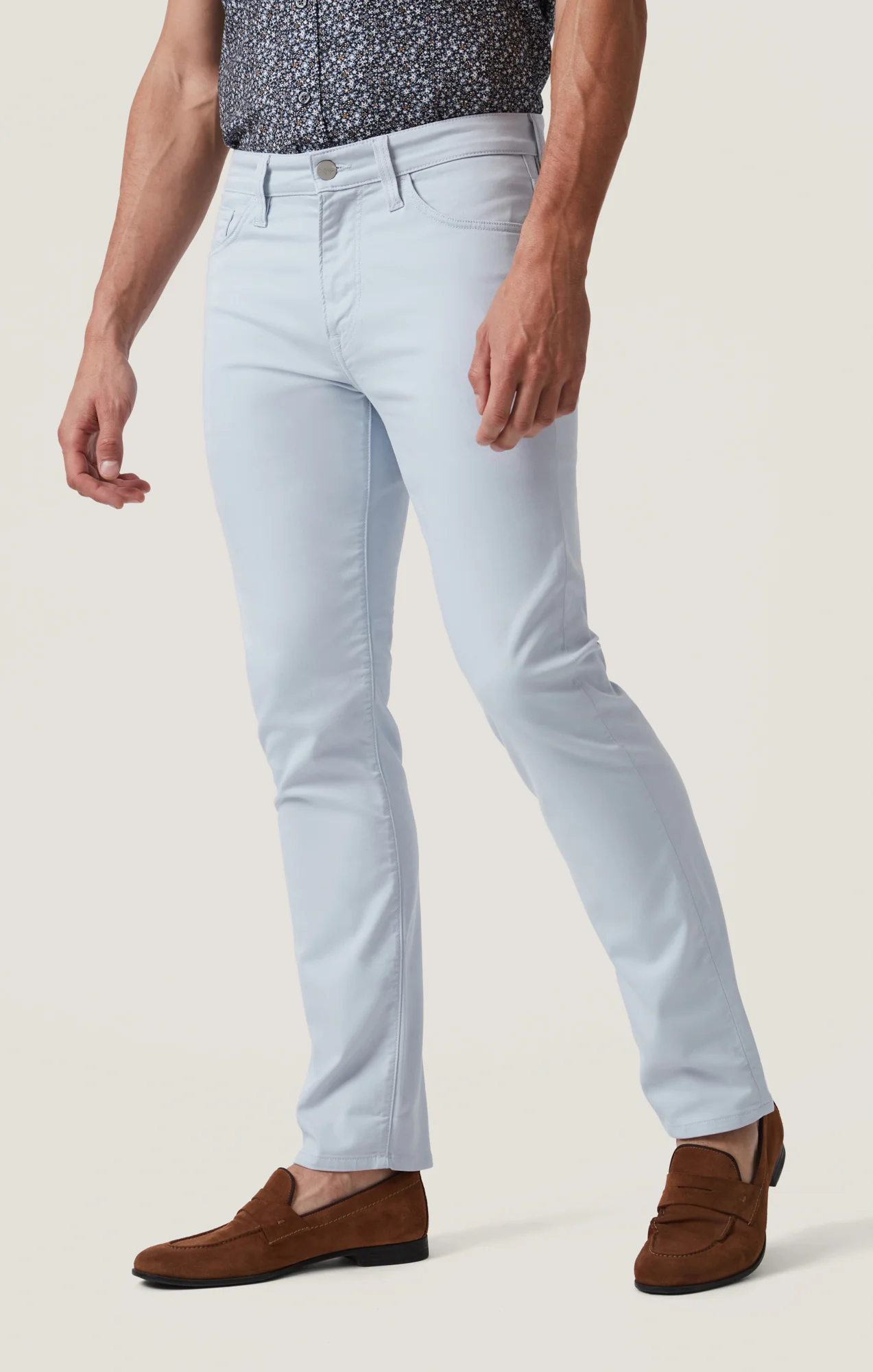 Courage Straight Leg Pants in Sky Blue Coolmax - Image 3