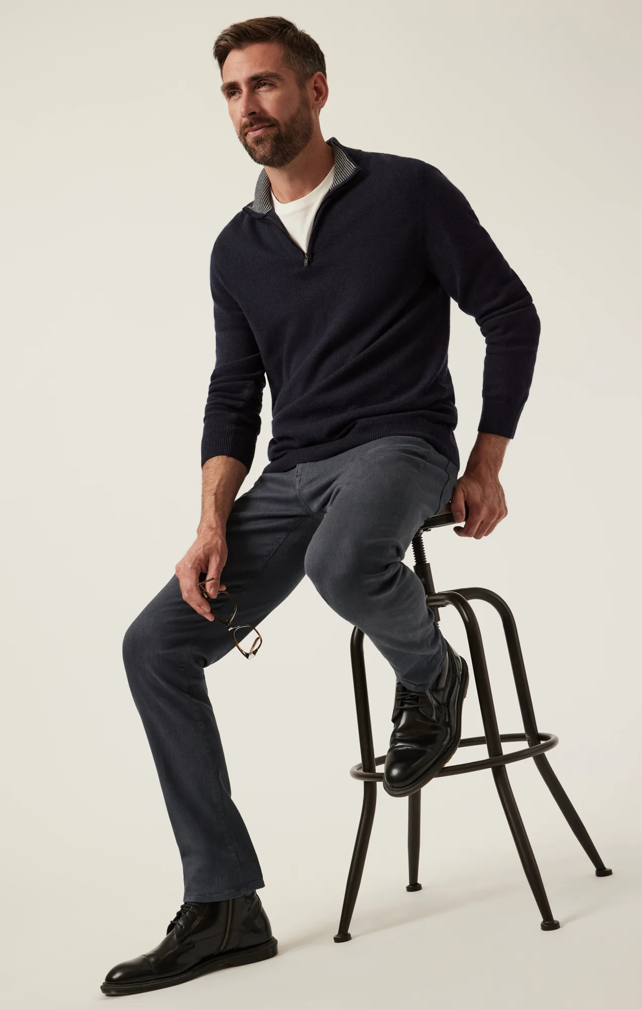 Courage Straight Leg Pants in Slate Diagonal - Image 6