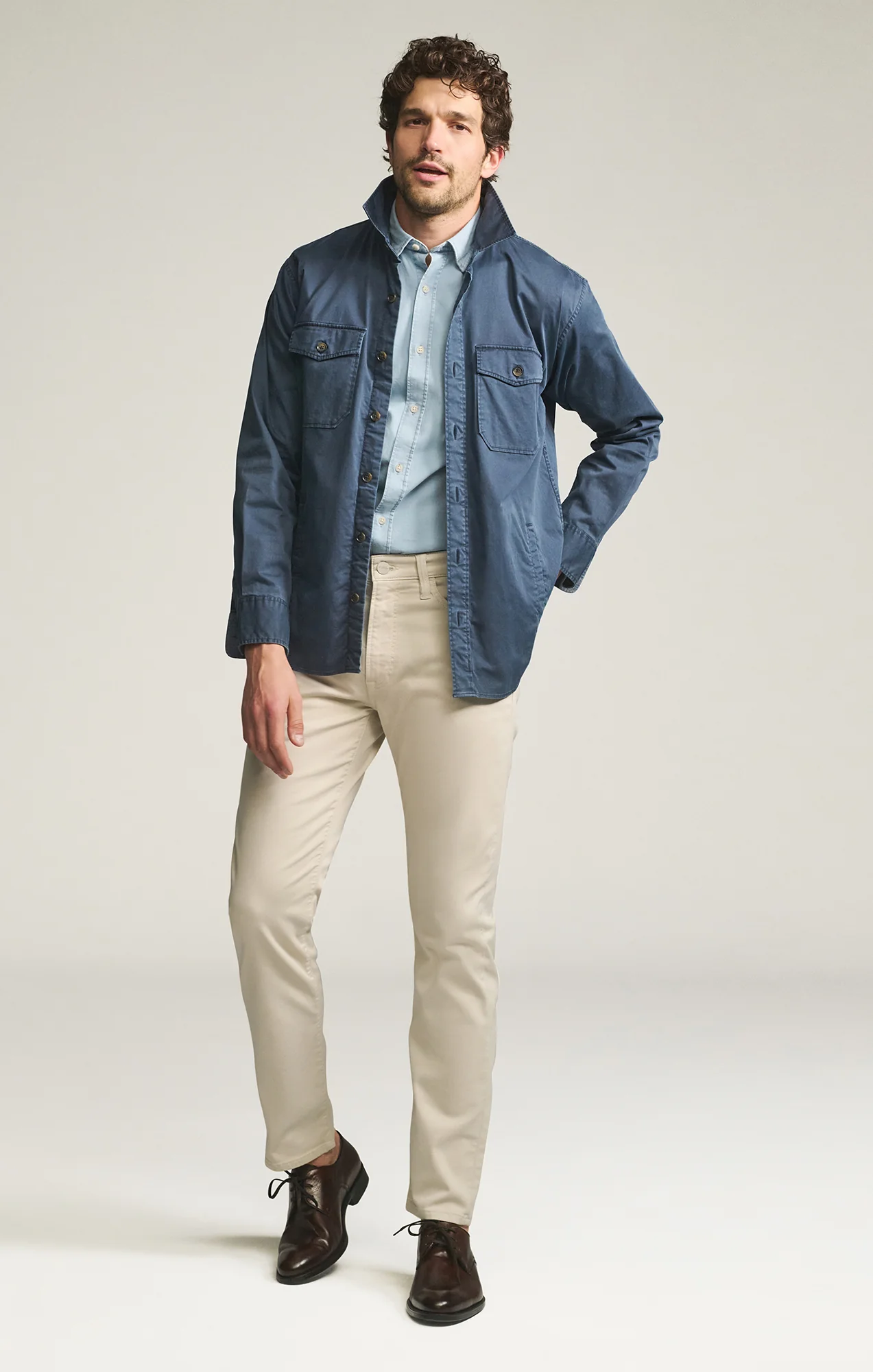 Courage Straight Leg Pants in Tan Coolmax - Image 5