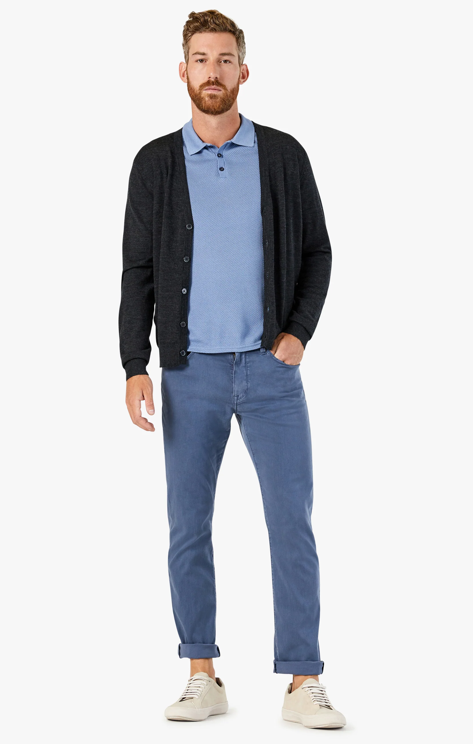 Courage Straight Leg Pants In Vintage Indigo Twill - Image 5