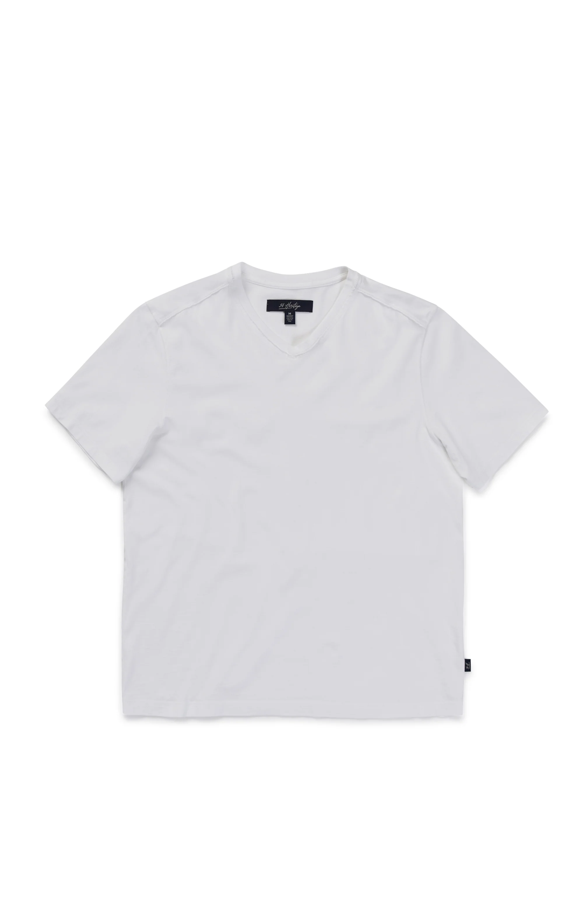 Deconstructed V-Neck T-Shirt in White - Image 7