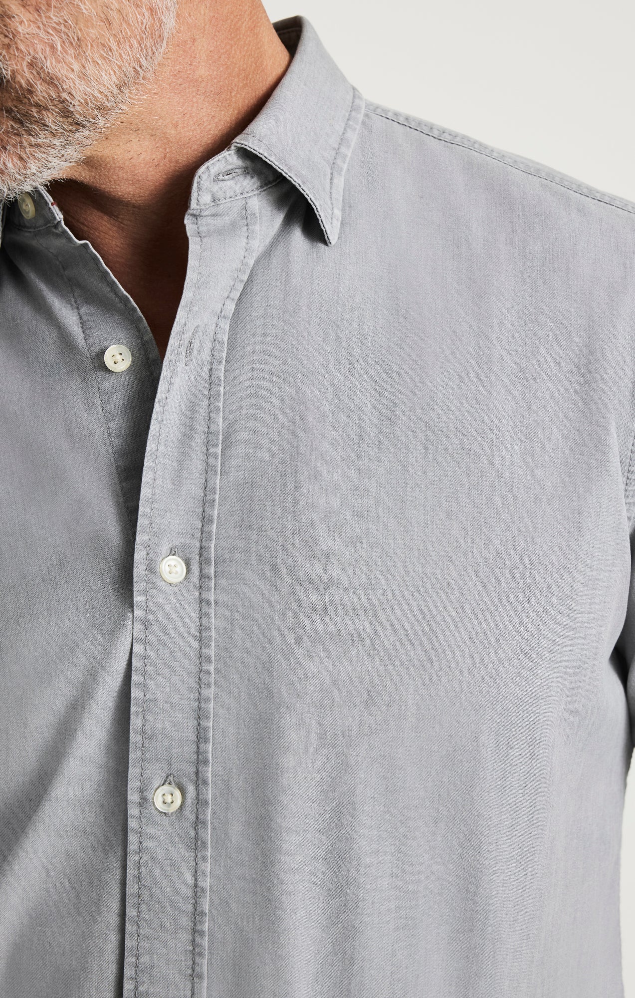 Denim Shirt In Grey Indigo - Image 4