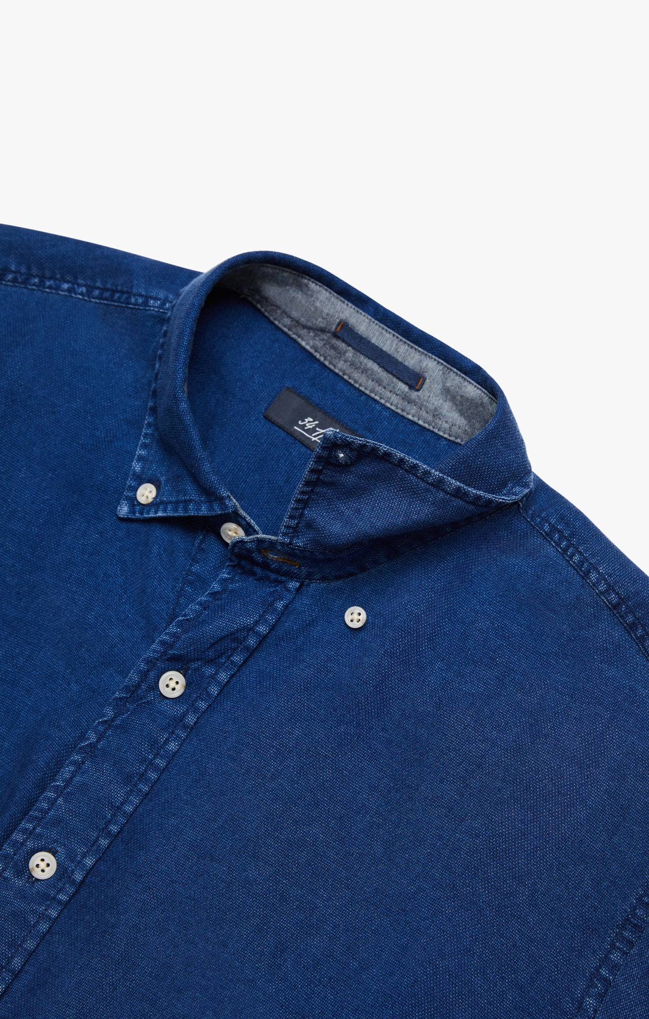 Denim Shirt In Mid Indigo - Image 11