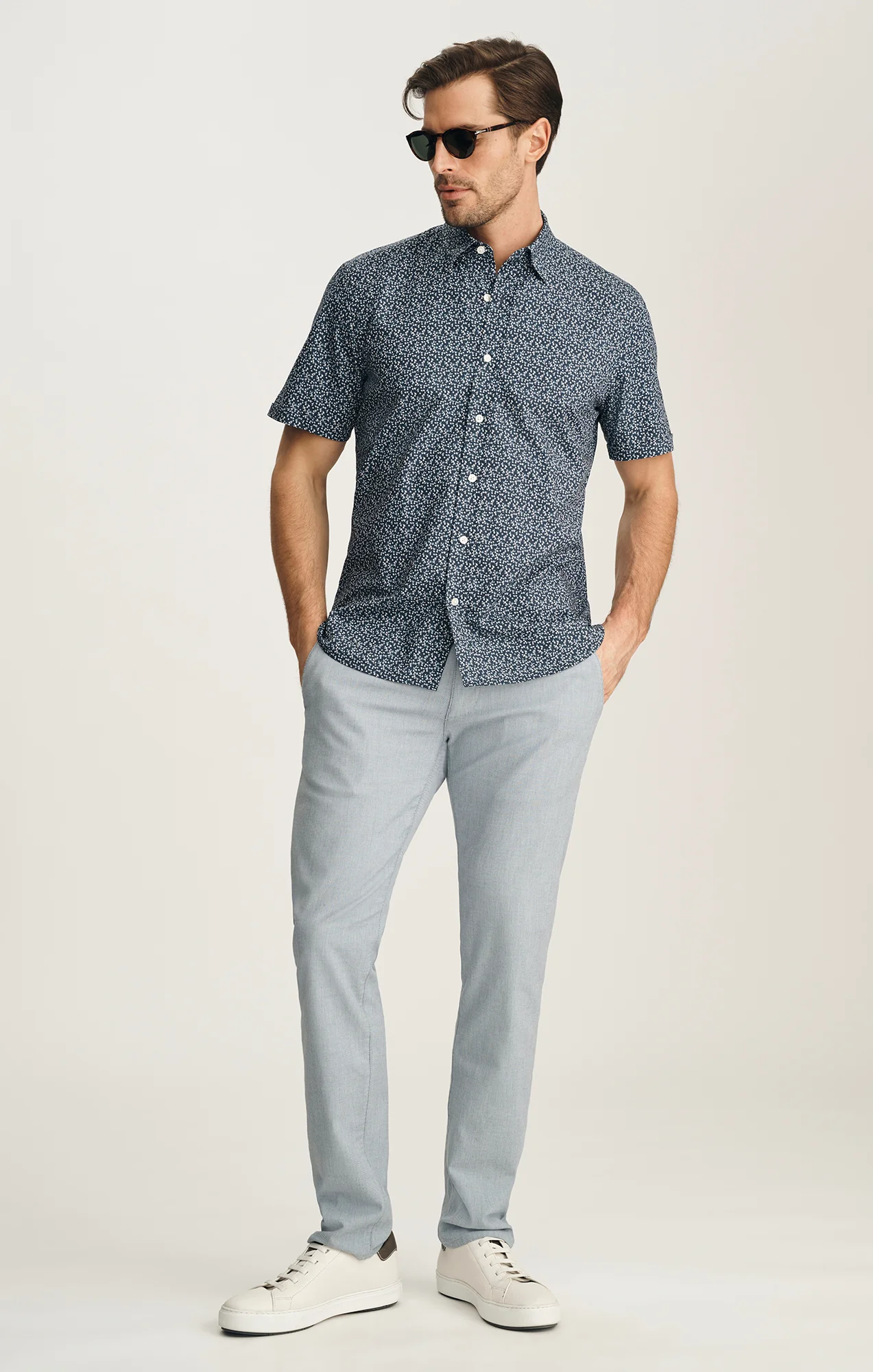 Flower Luxe Twill Shirt In Vintage Indigo - Image 3