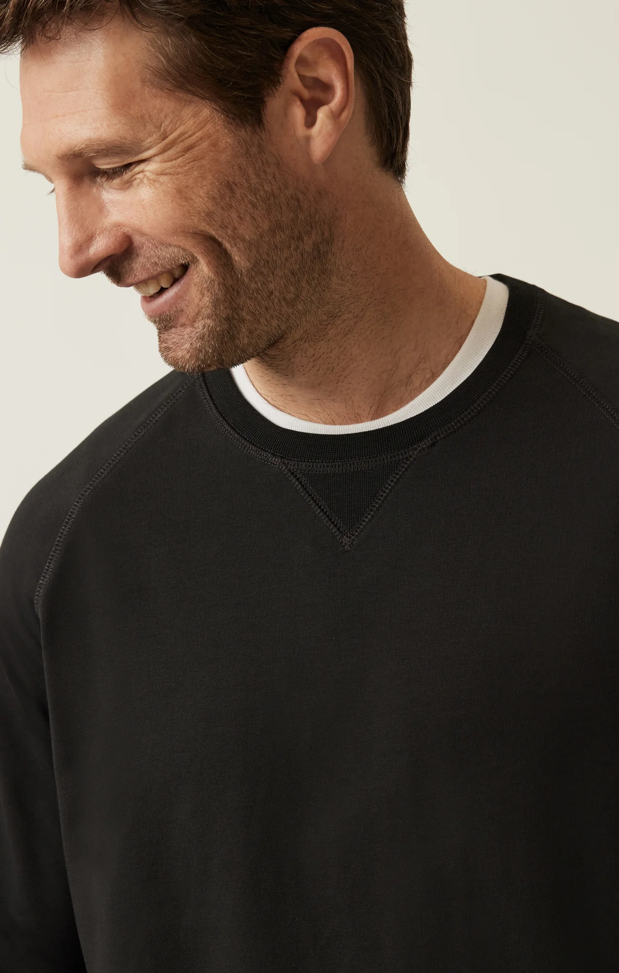 French Terry Crew Sweatshirt In Black - Image 6