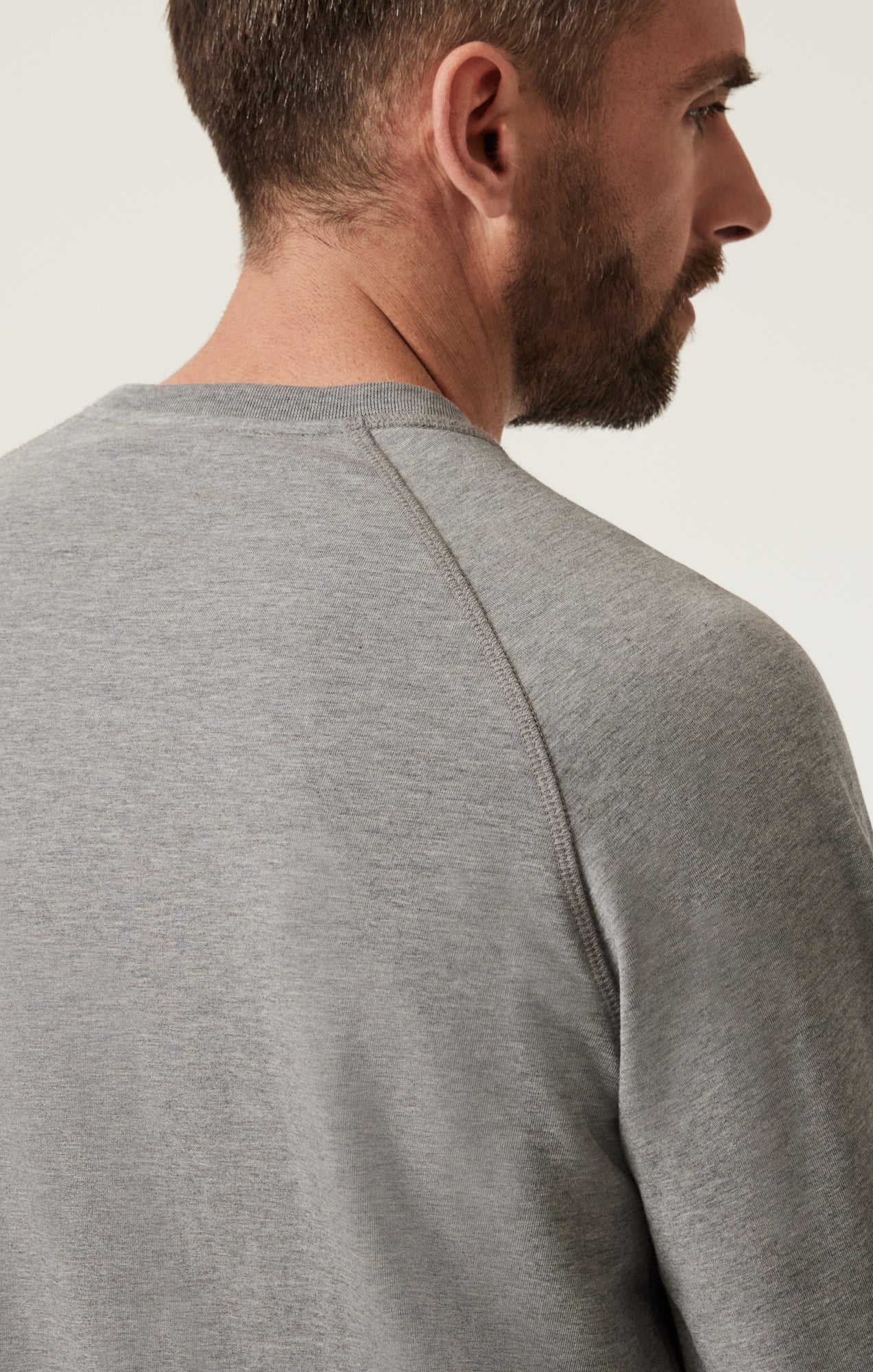 French Terry Crew Sweatshirt In Grey Melange - Image 5
