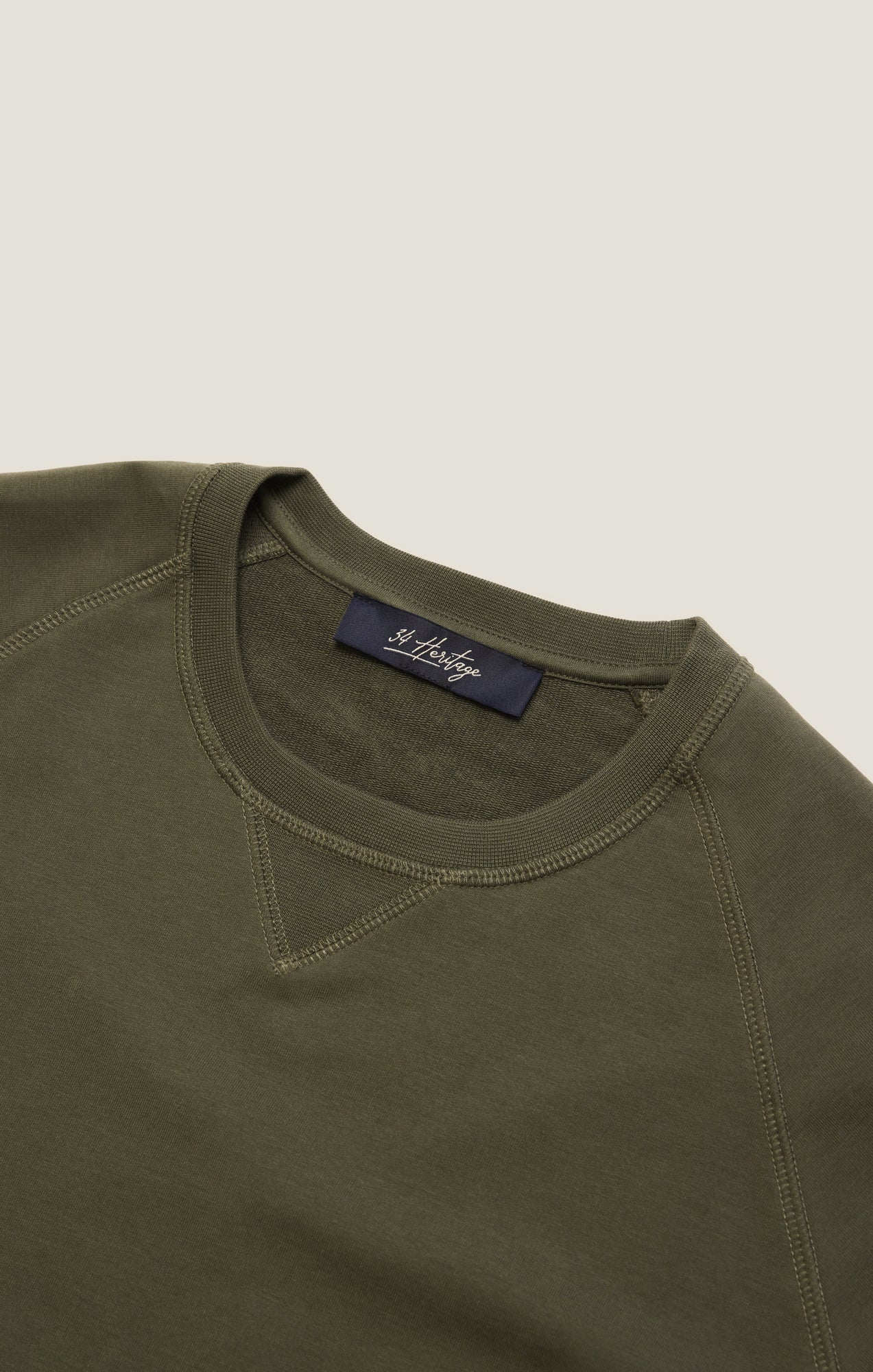 French Terry Crew Sweatshirt In Pimento Olive - Image 10