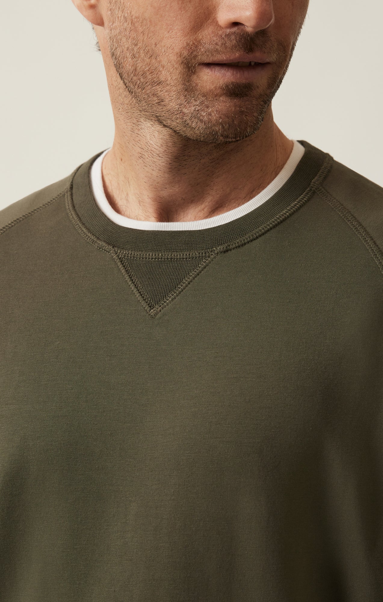 French Terry Crew Sweatshirt In Pimento Olive - Image 7
