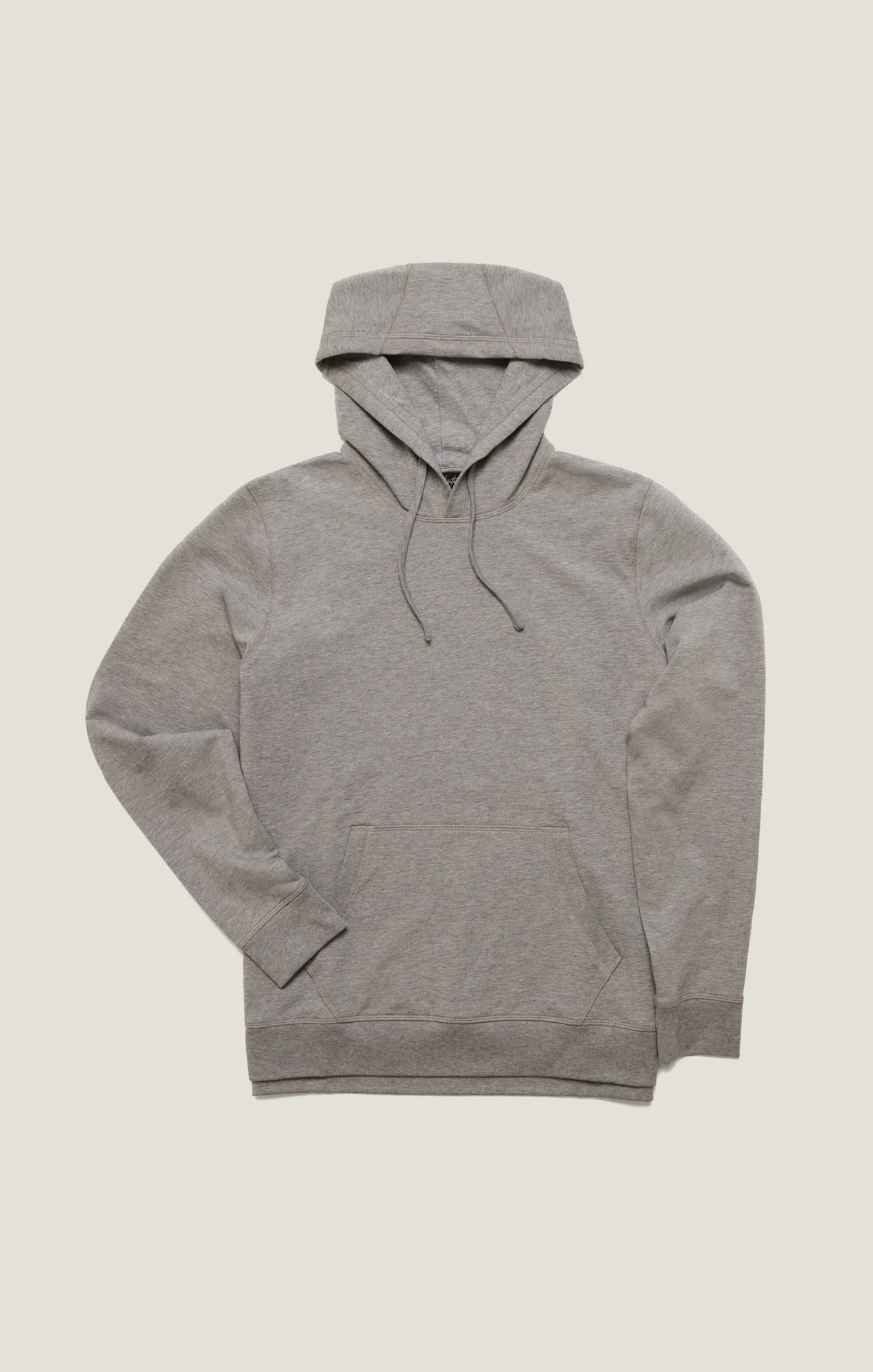 French Terry Hoodie In Grey Melange - Image 10
