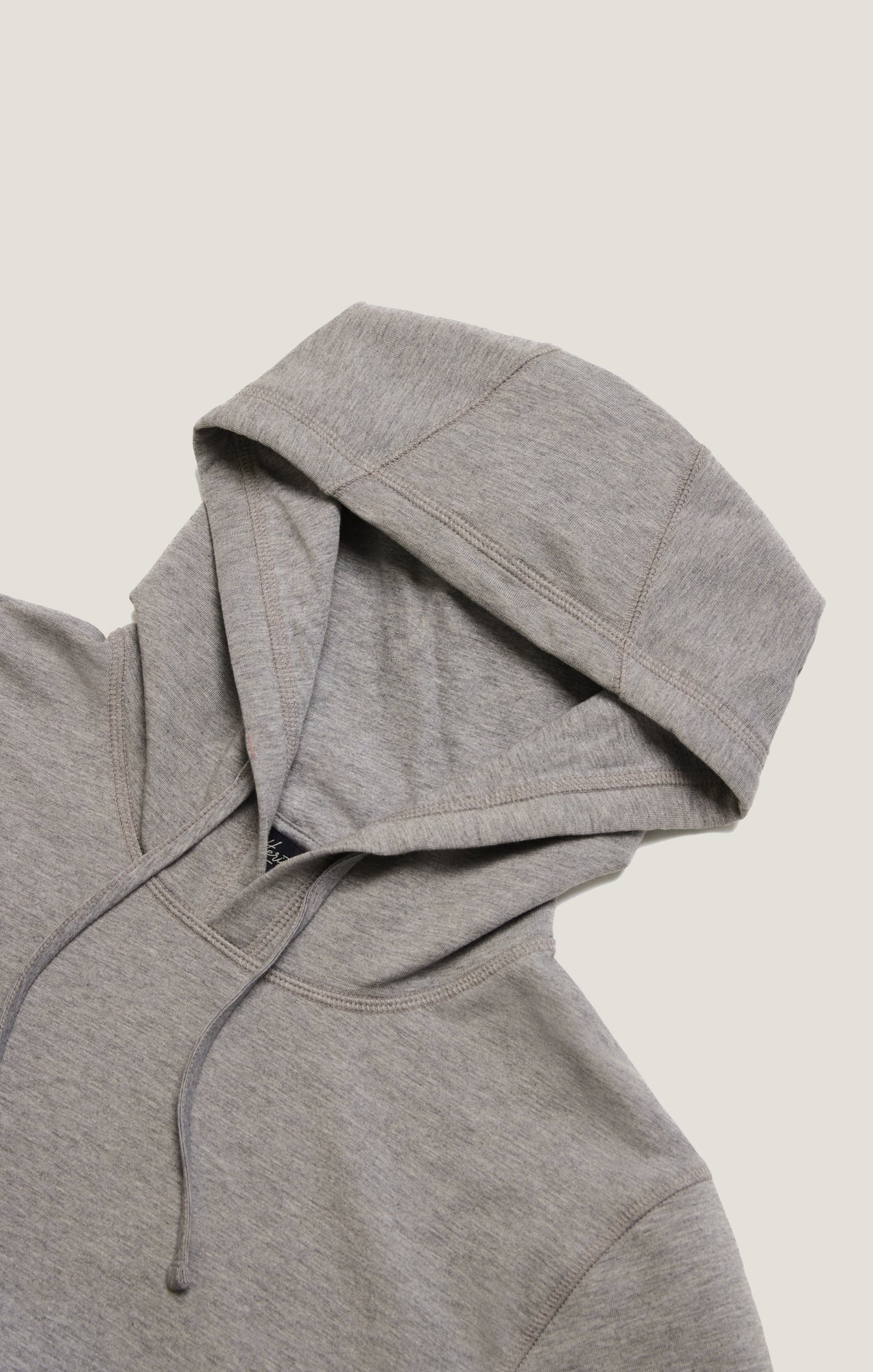 French Terry Hoodie In Grey Melange - Image 11
