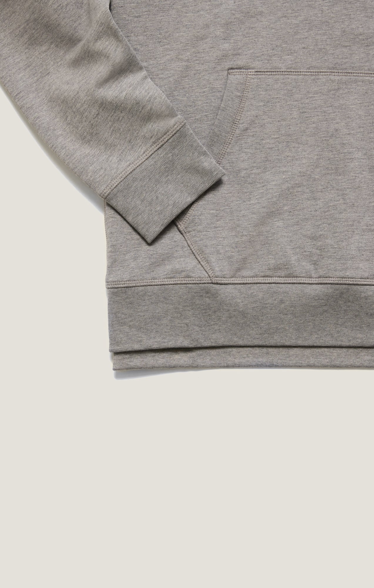French Terry Hoodie In Grey Melange - Image 12