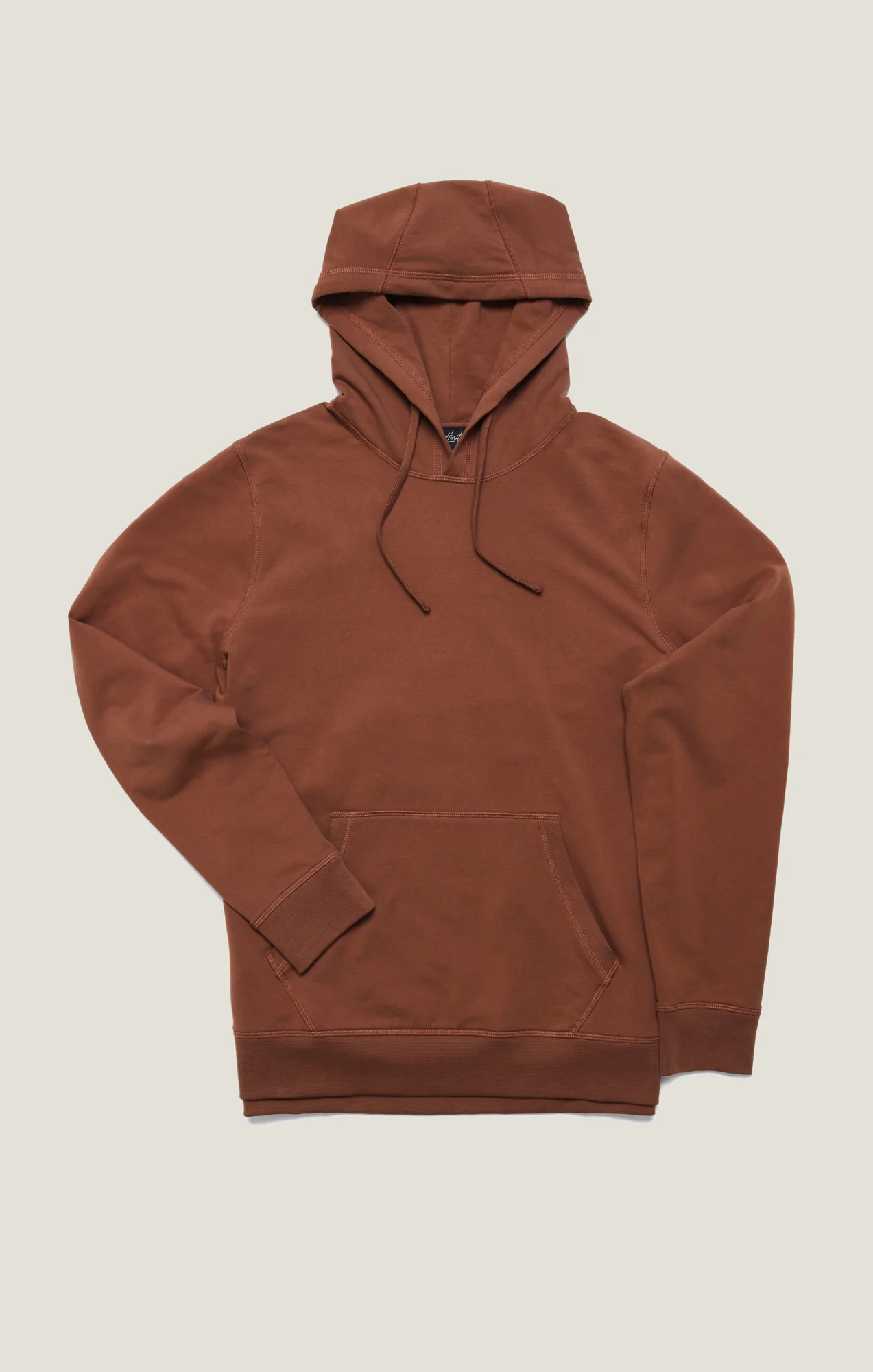 French Terry Hoodie In Cinnamon - Image 11