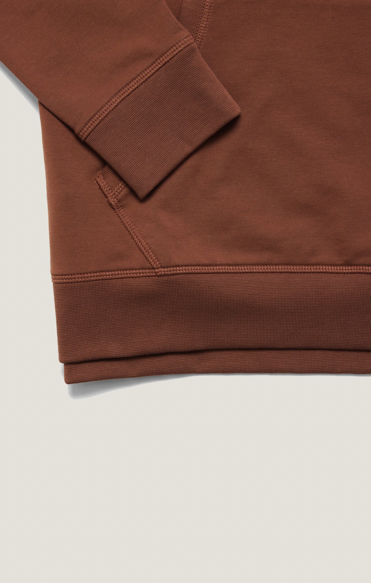French Terry Hoodie In Cinnamon - Image 13
