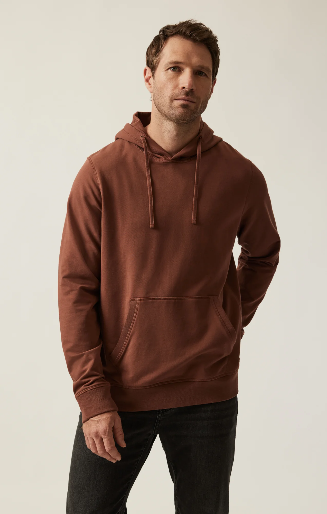 French Terry Hoodie In Cinnamon - Image 2