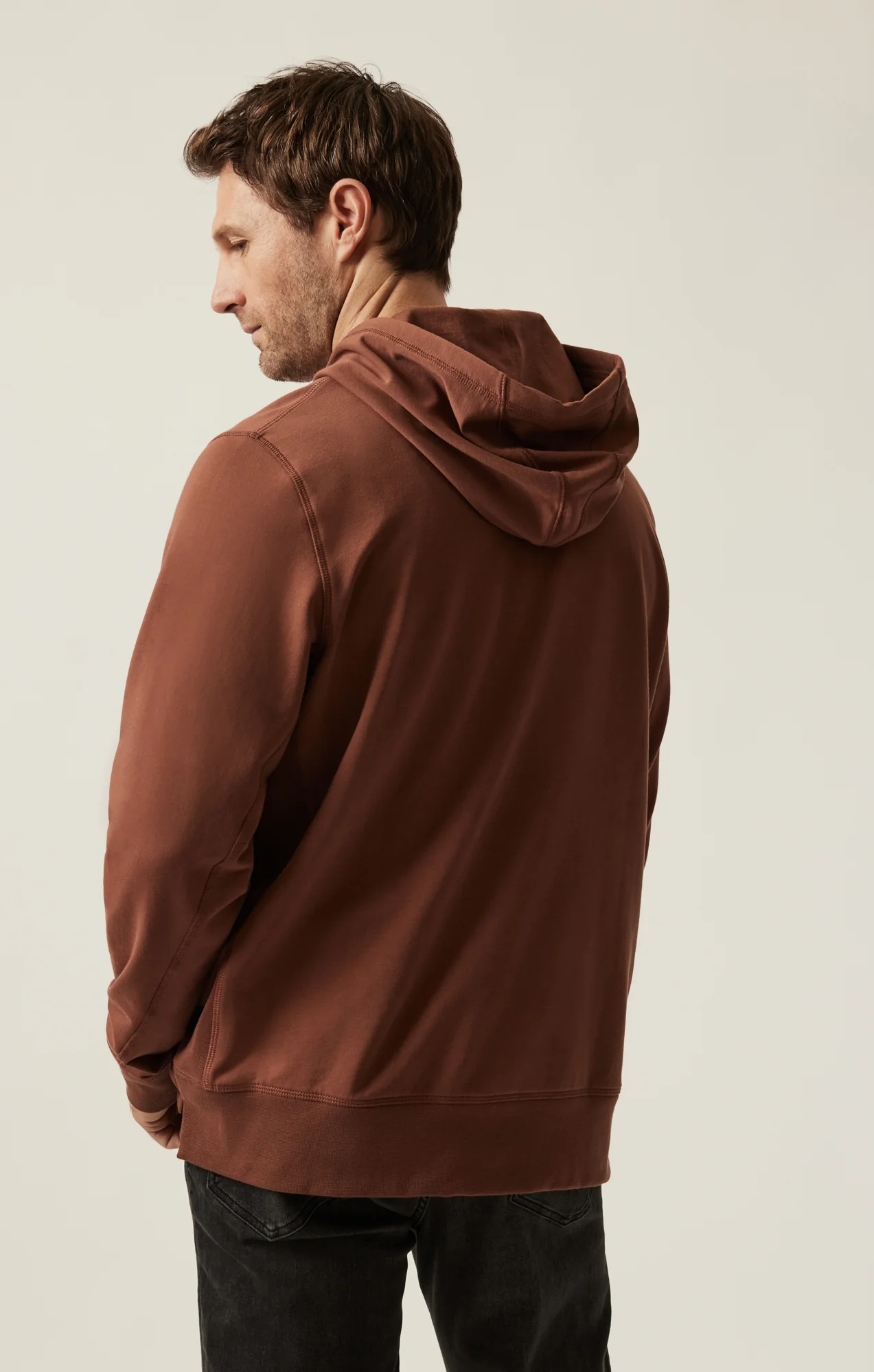 French Terry Hoodie In Cinnamon - Image 3