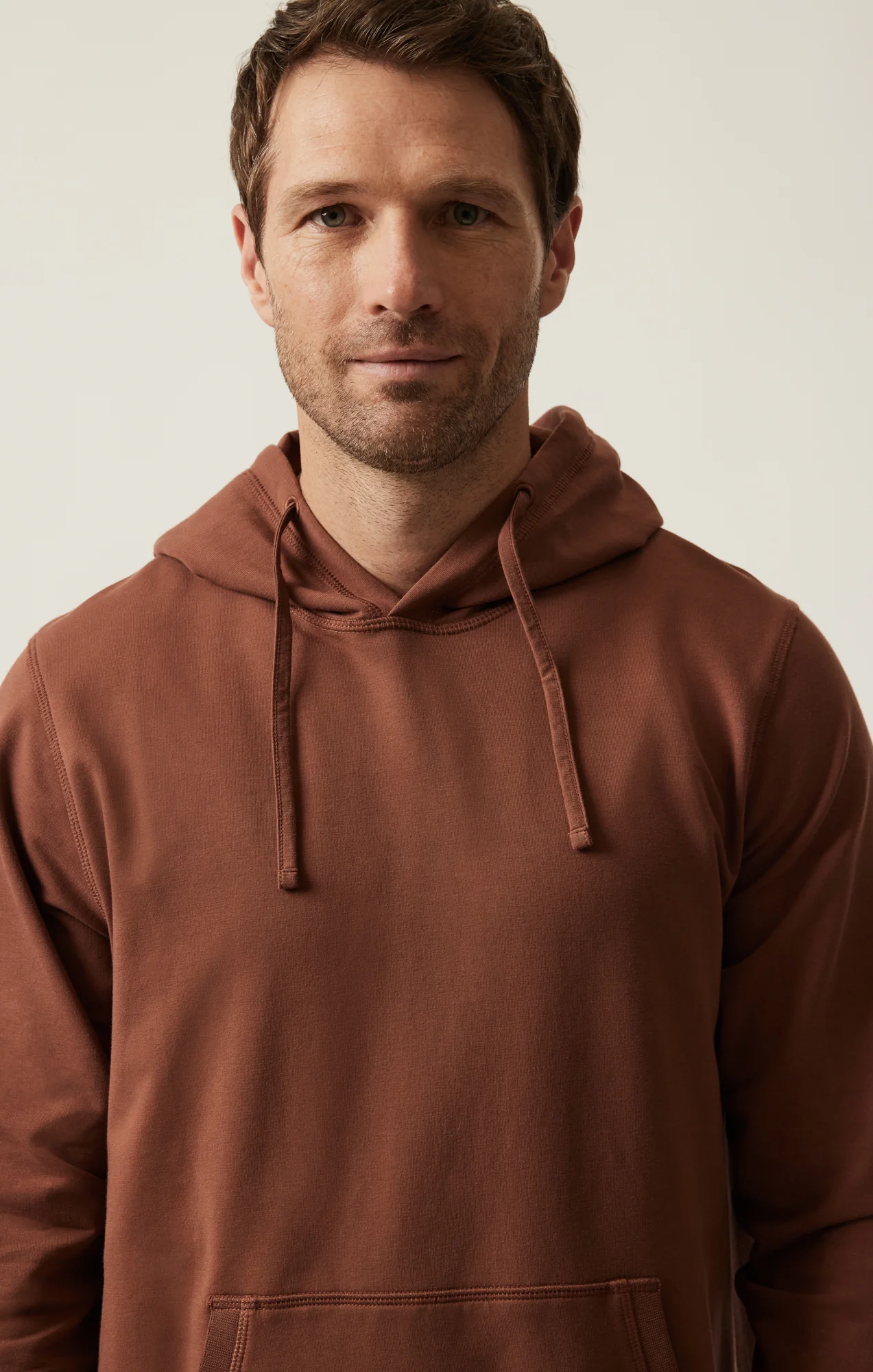 French Terry Hoodie In Cinnamon - Image 7