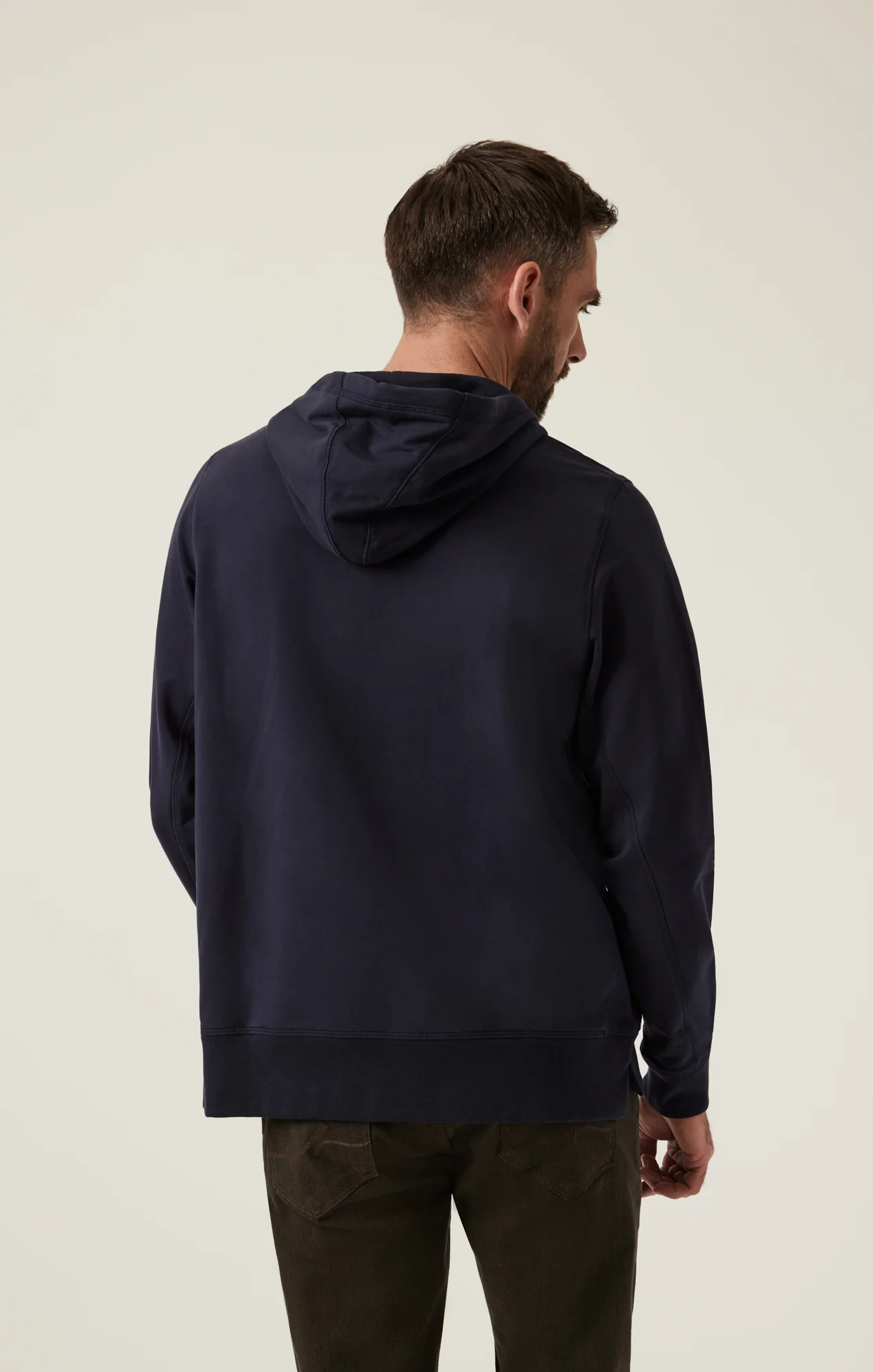 French Terry Hoodie In Navy - Image 3