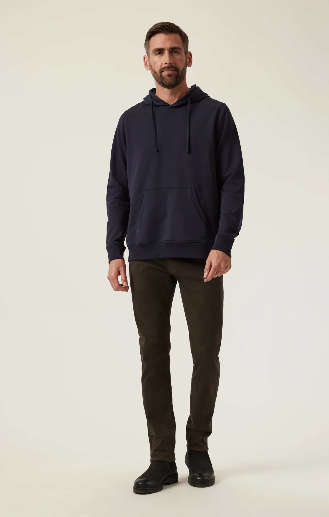 French Terry Hoodie In Navy - Image 6