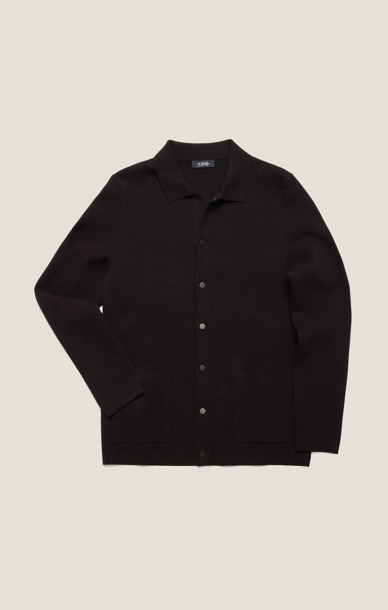 Full Button Cardigan In Black - Image 8