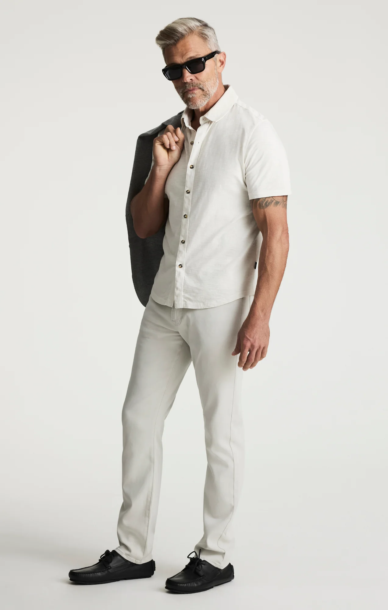 Jersey Shirt In Antique White - Image 5