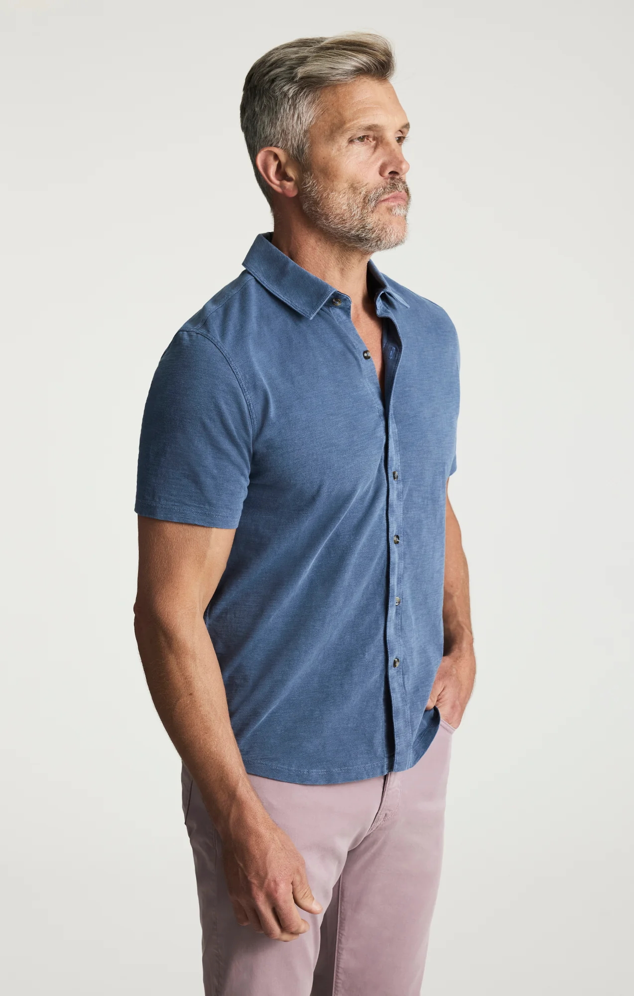 Jersey Shirt In Vintage Indigo - Image 2