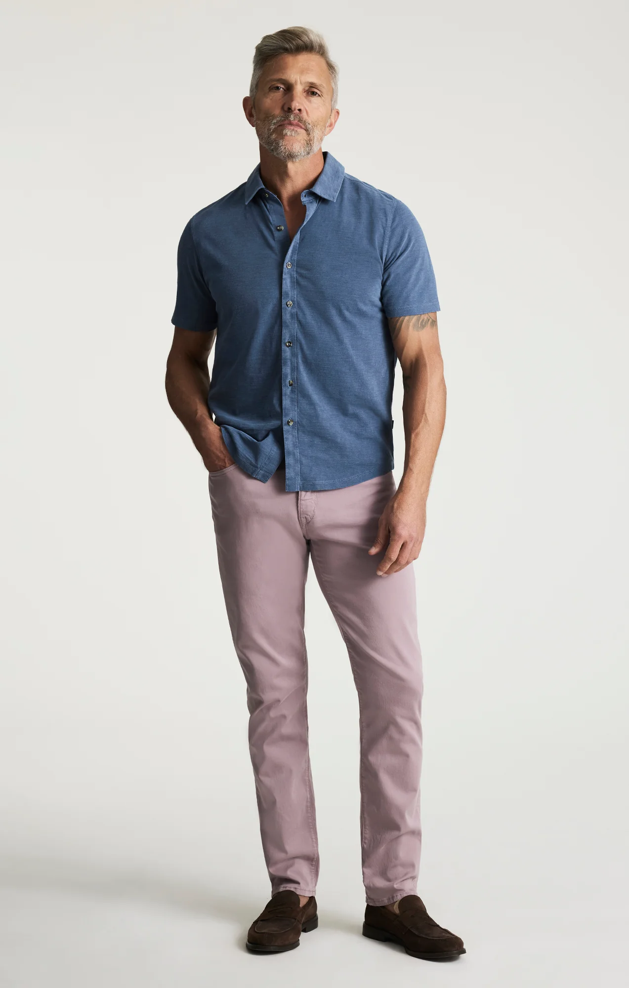 Jersey Shirt In Vintage Indigo - Image 5