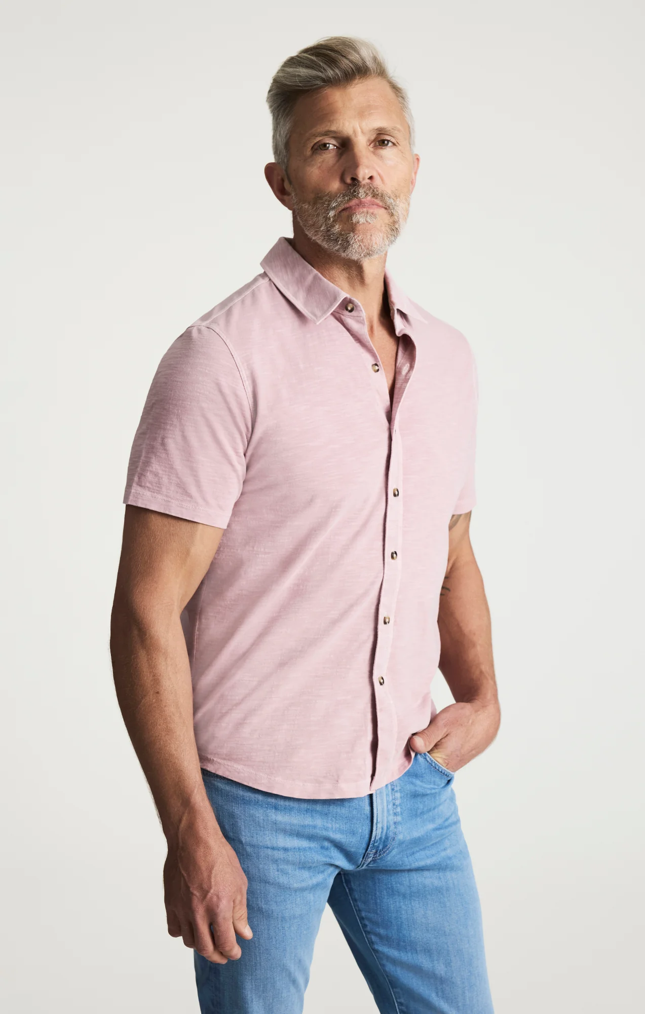Jersey Shirt In Woodrose - Image 2