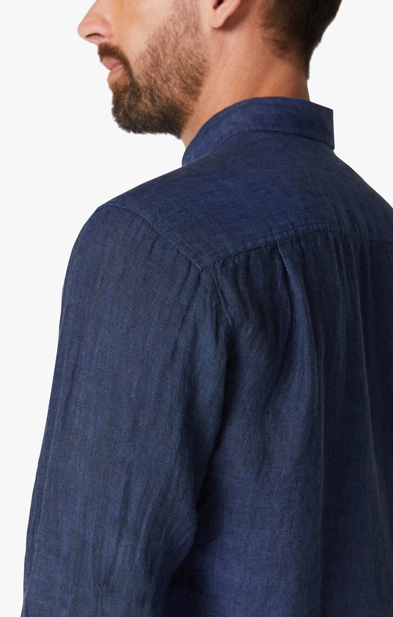 Linen Chambray Shirt in Indigo - Image 5