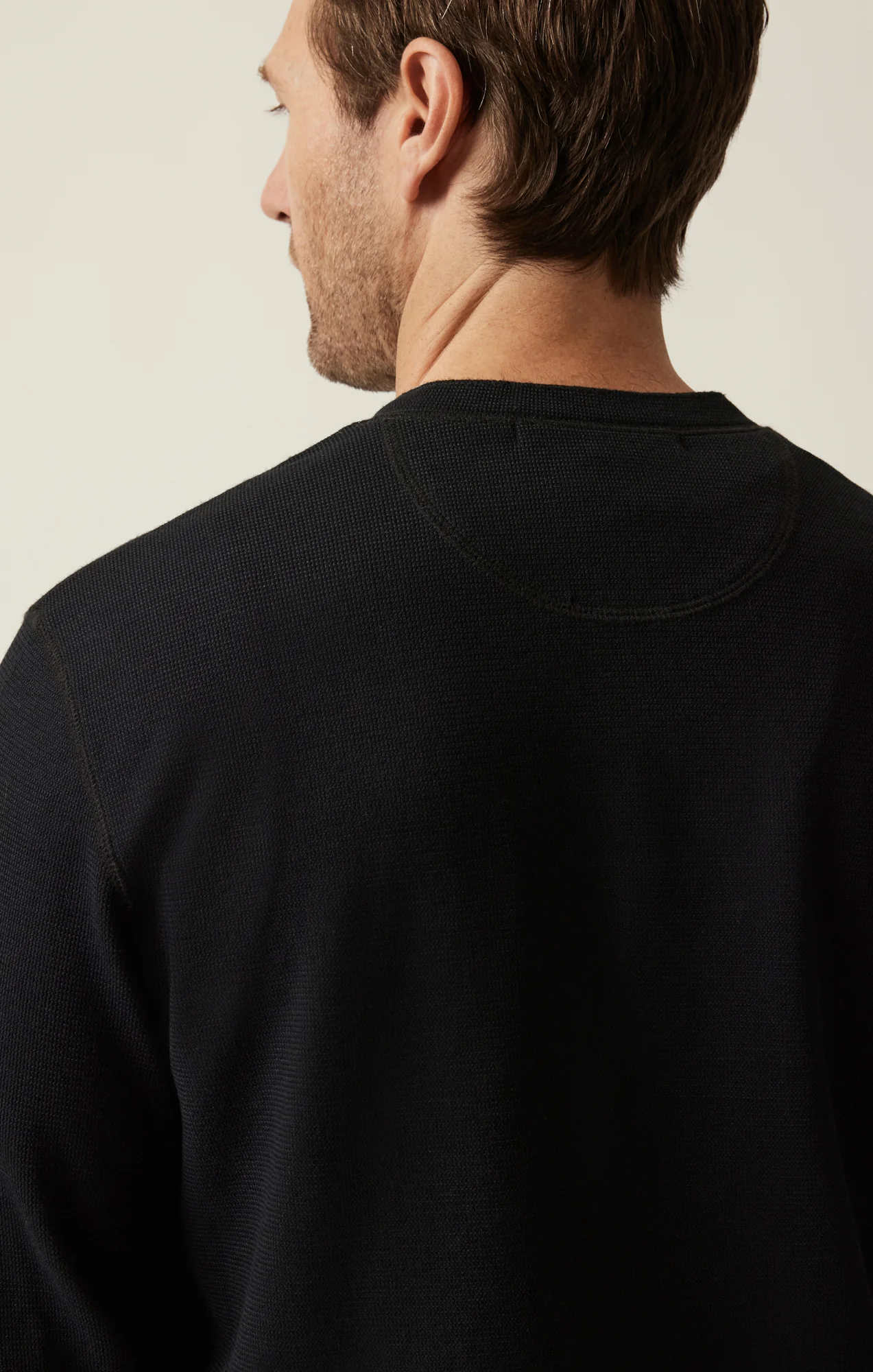 Long Sleeve Henley In Black - Image 5