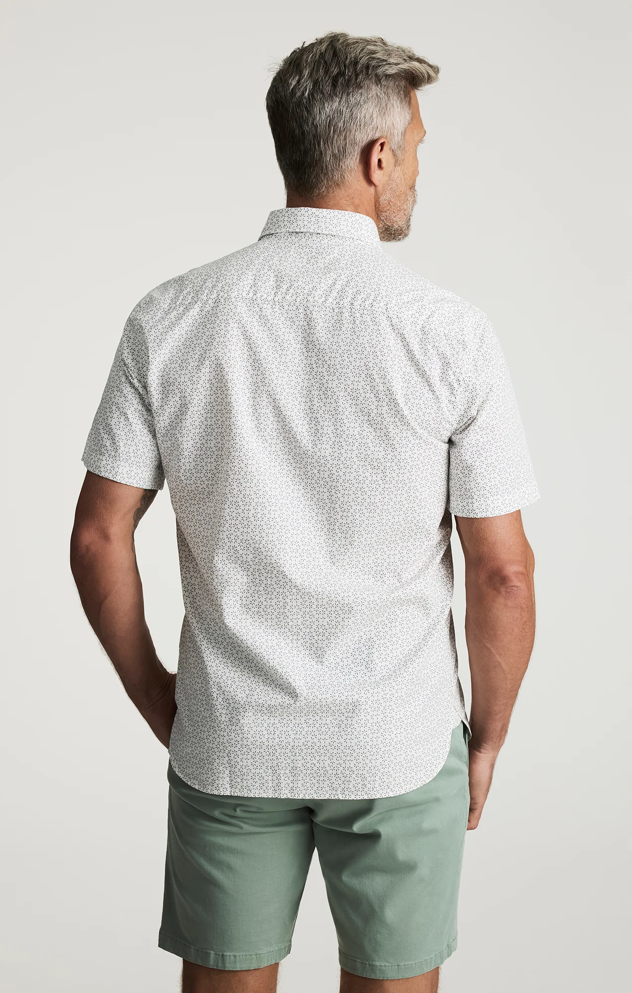 Luxe Twill Printed Shirt In Vintage Indigo - Image 3