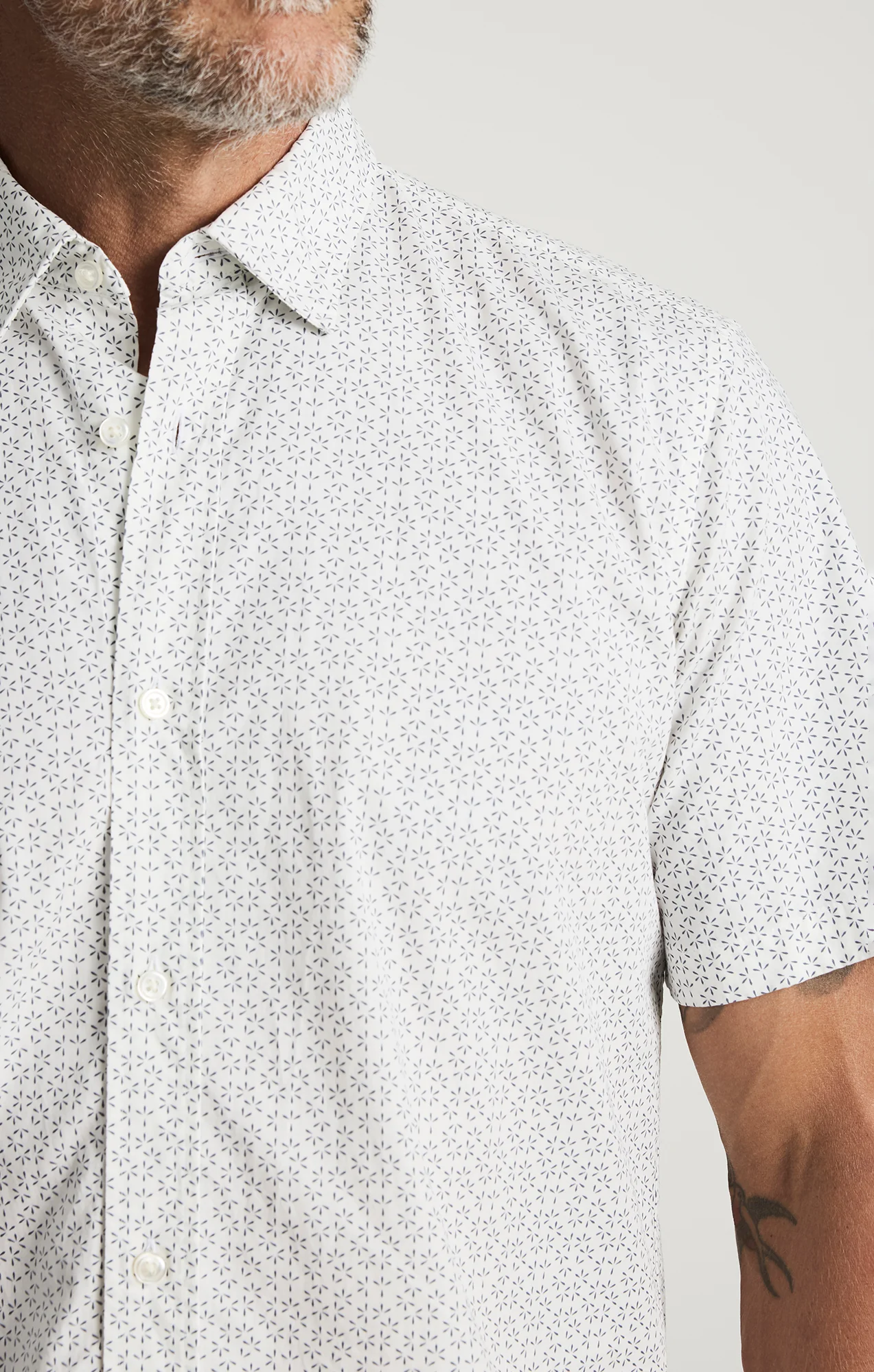 Luxe Twill Printed Shirt In Vintage Indigo - Image 4