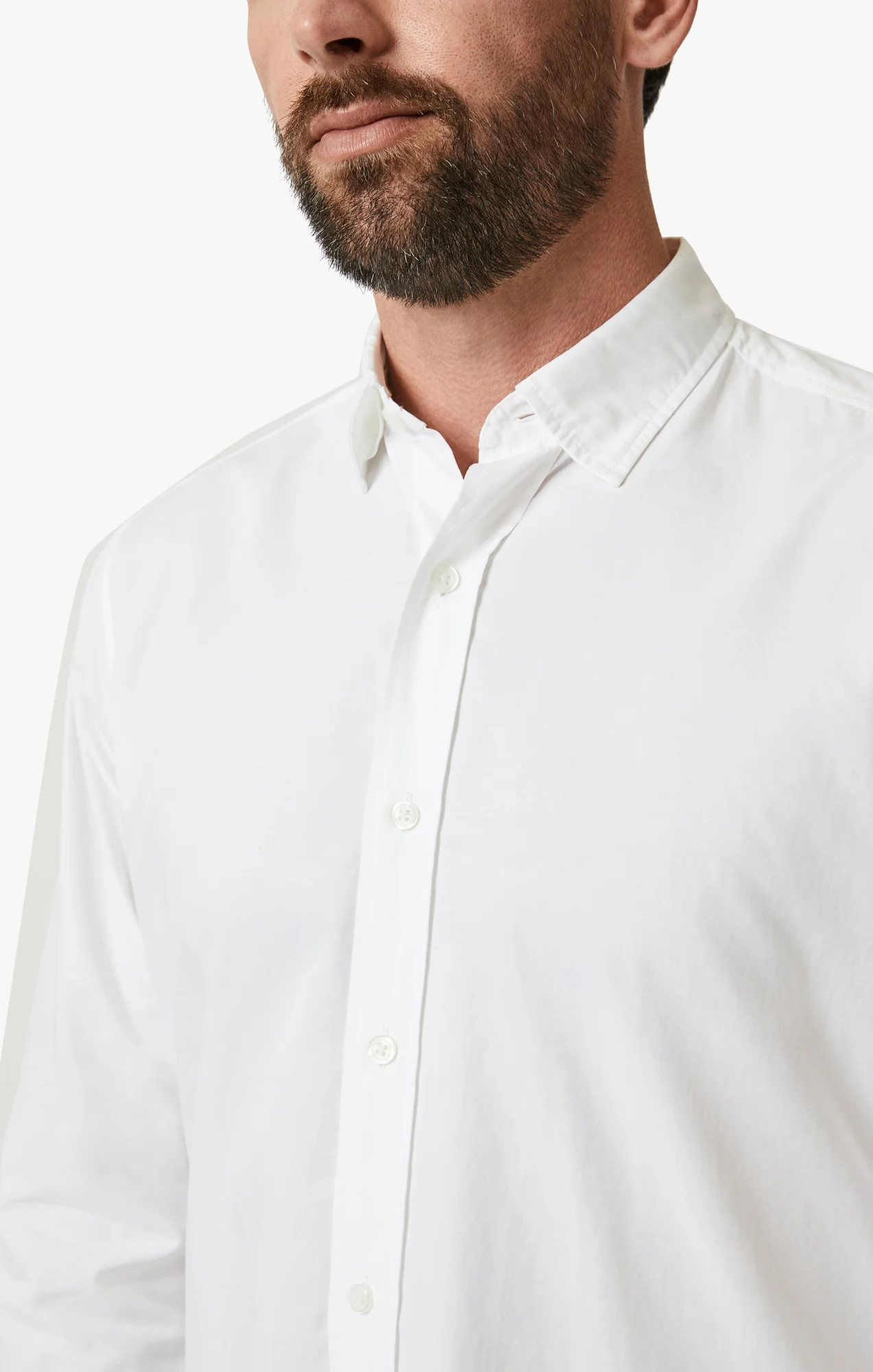 Luxe Twill Shirt In Bright White - Image 6