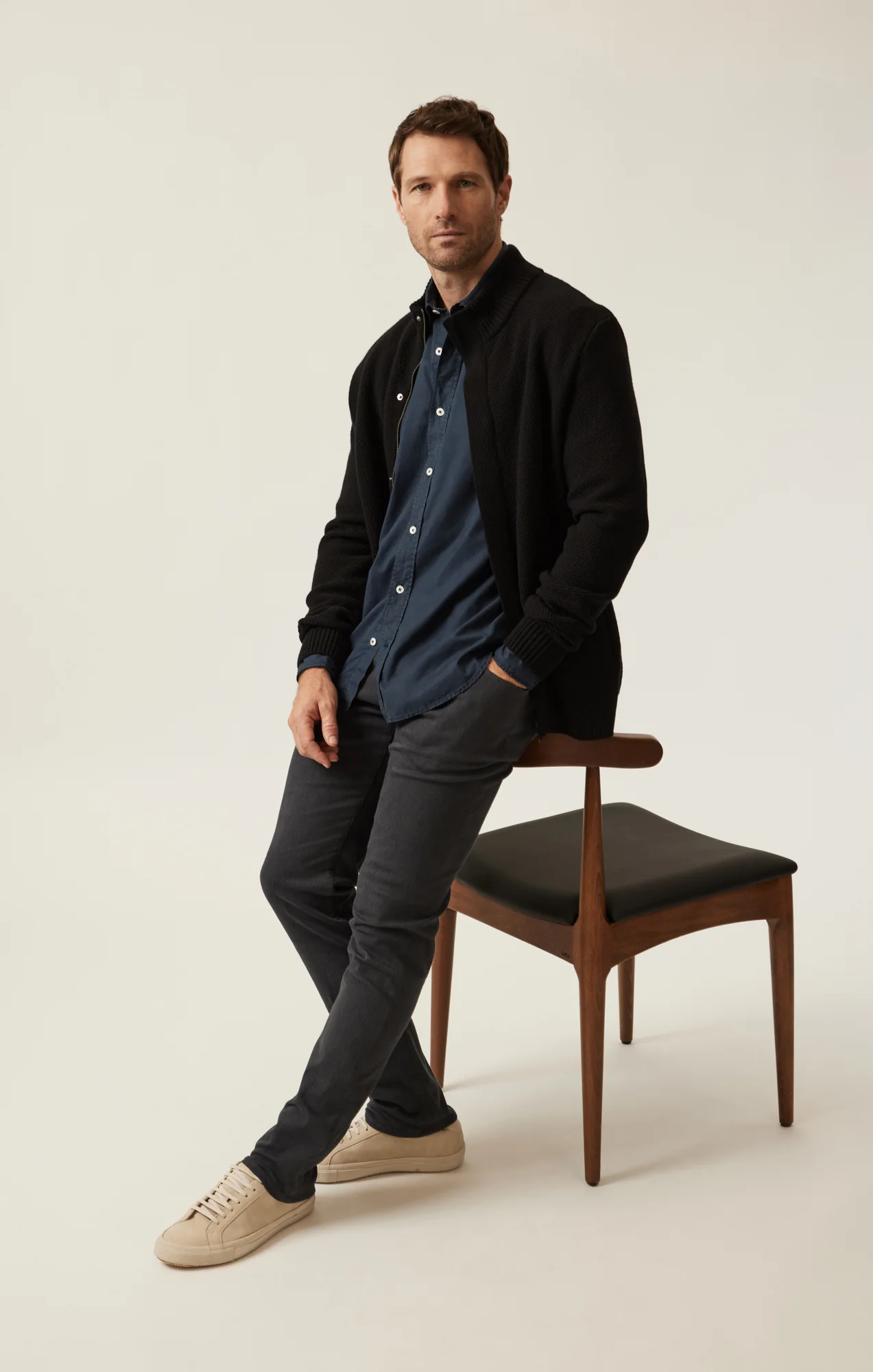 Luxe Twill Shirt In Dress Blues - Image 10