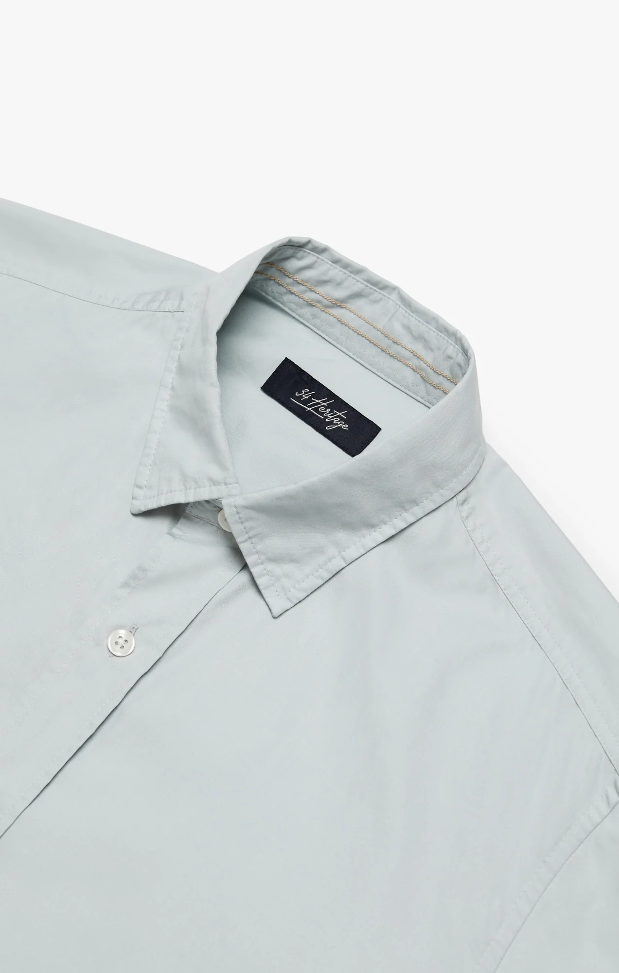 Luxe Twill Shirt In Pearl Blue - Image 9