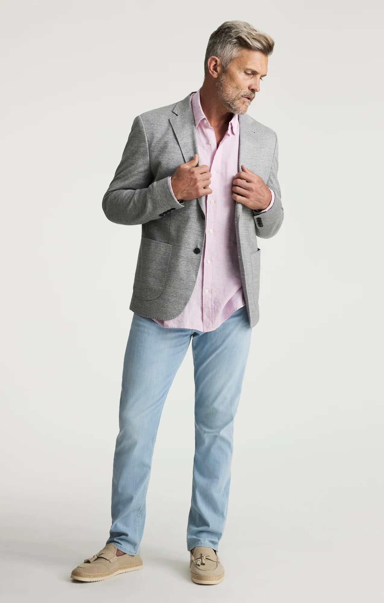 Matteo Melange Blazer In Grey - Image 5