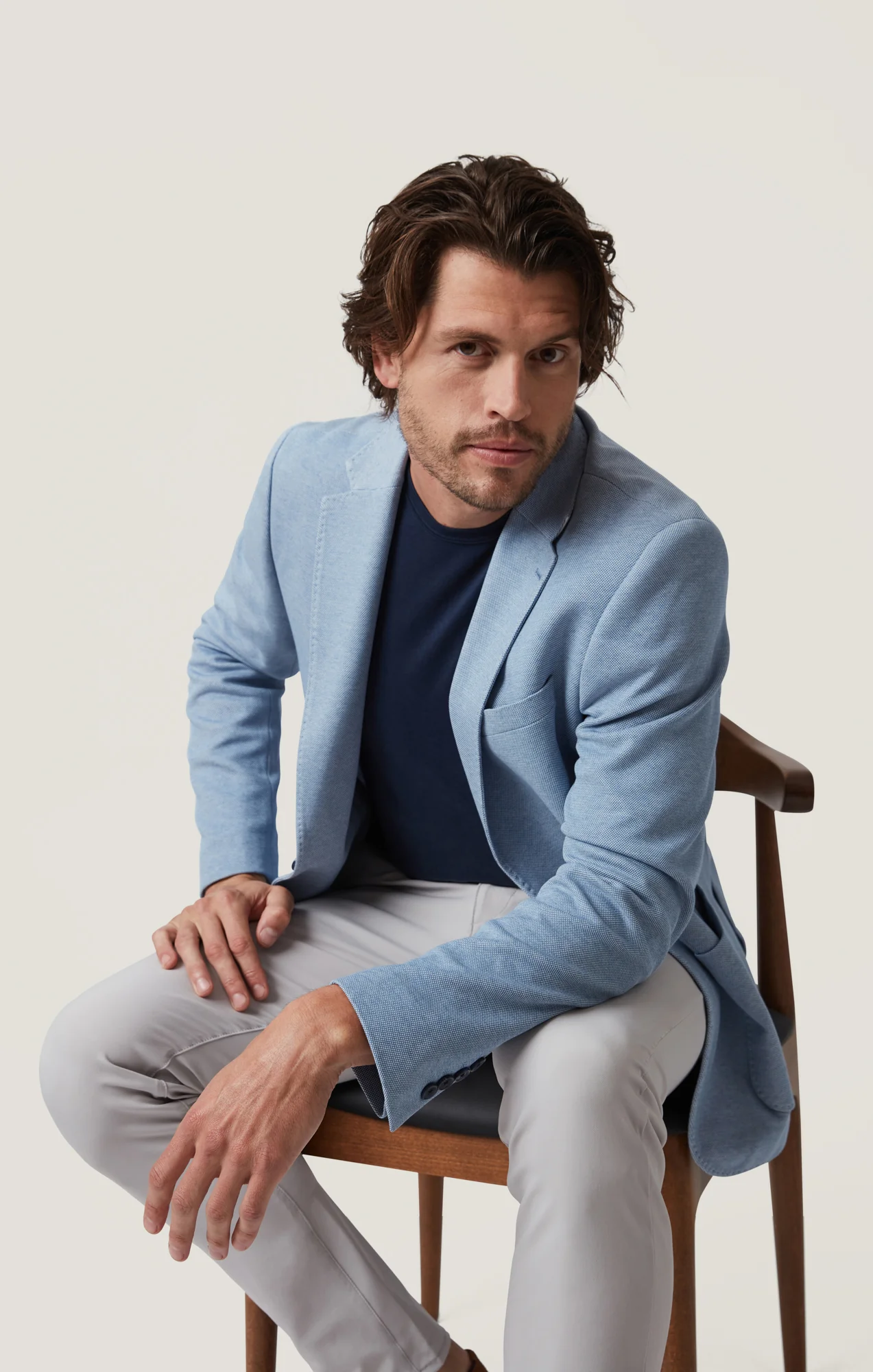 Matteo Pique Blazer in Blue - Image 7