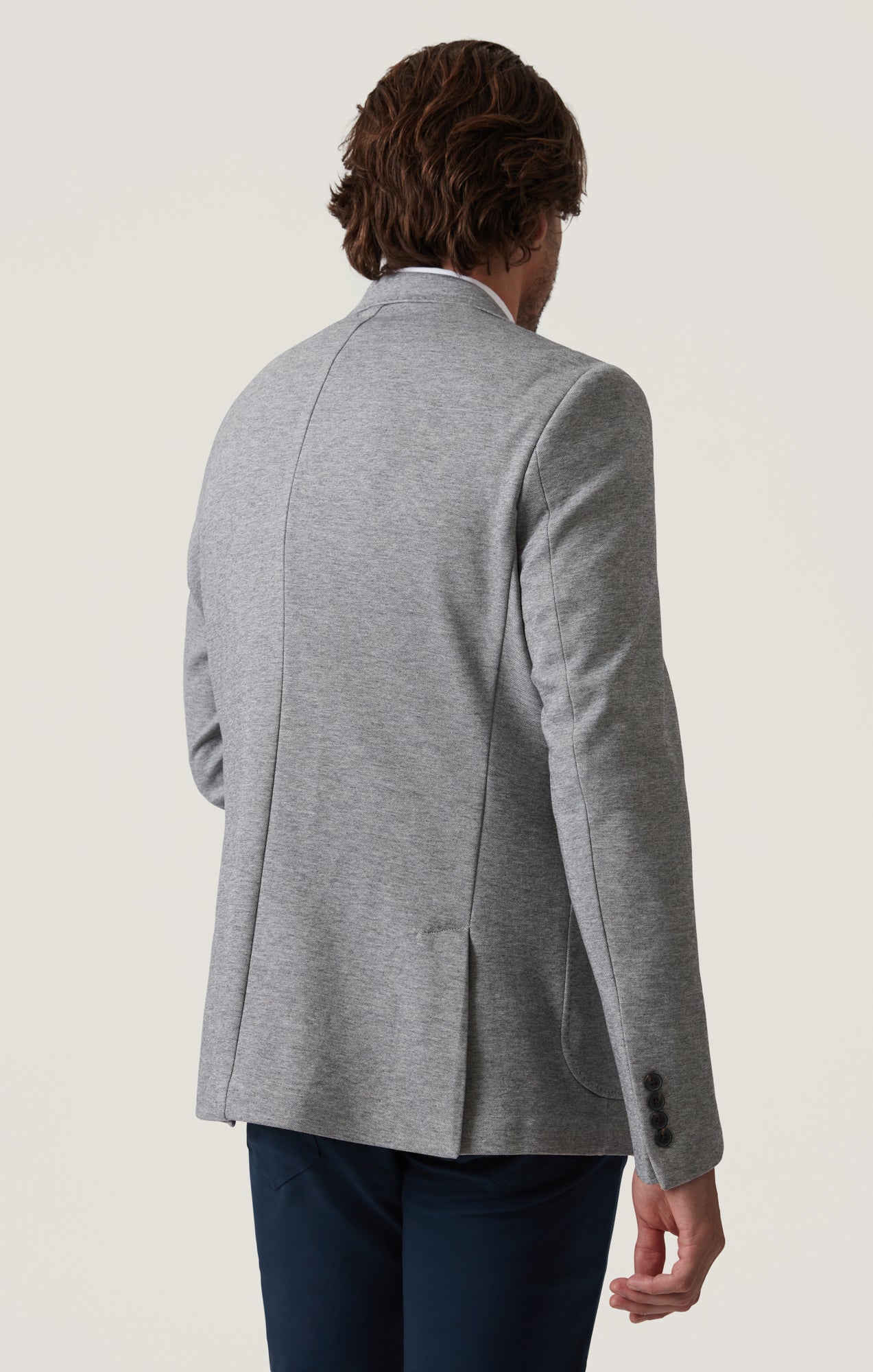Matteo Pique Blazer in Grey Melange - Image 3