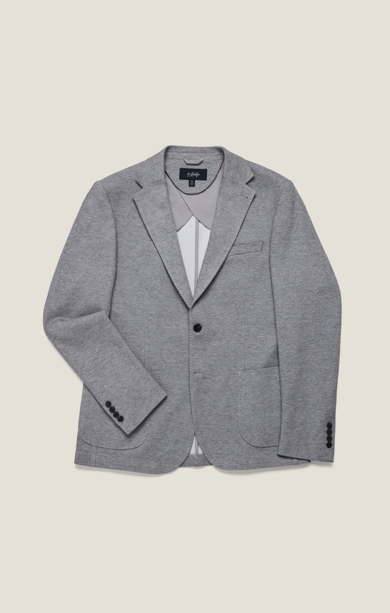 Matteo Pique Blazer in Grey Melange - Image 9