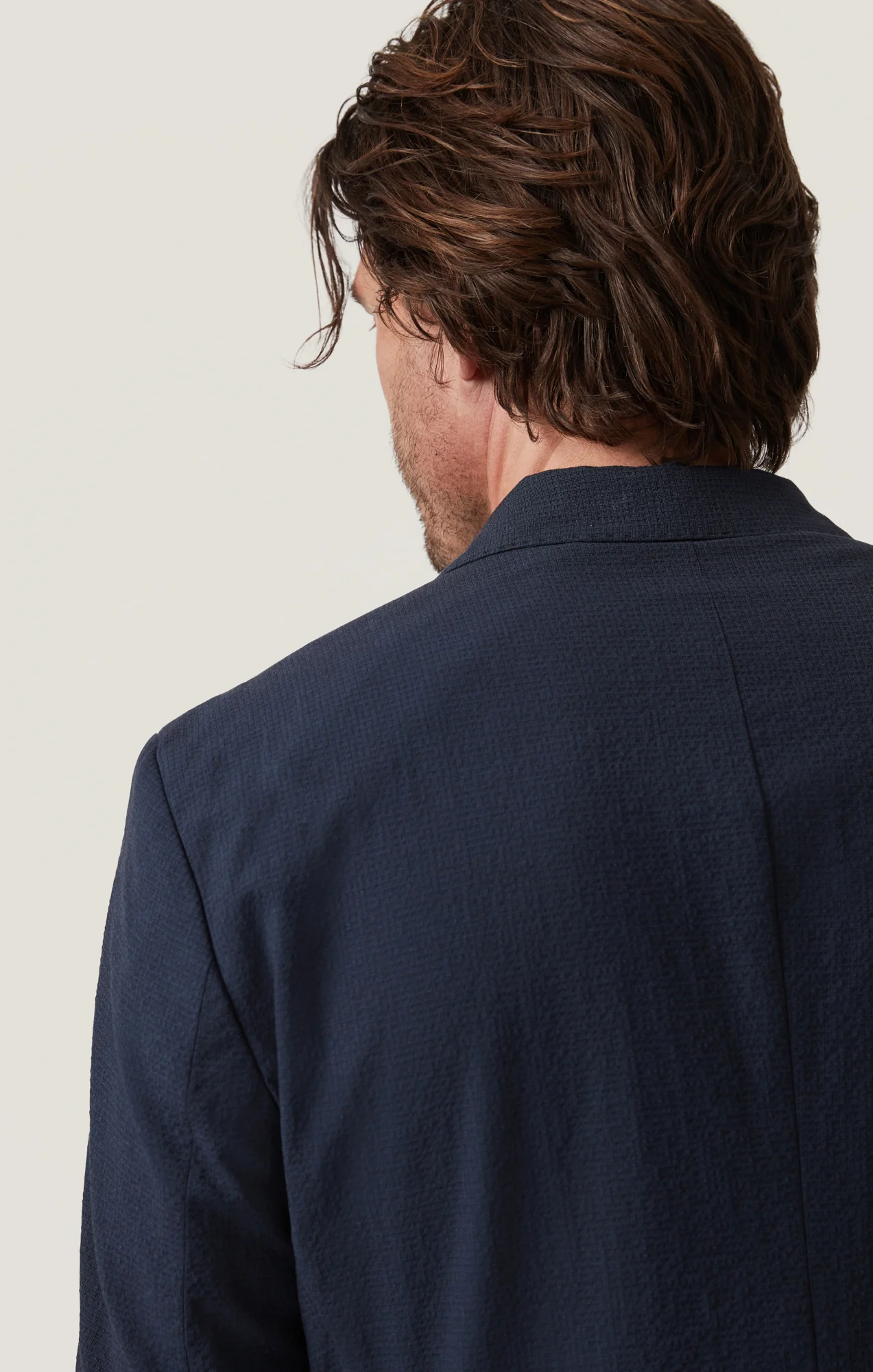 Matteo Seersucker Blazer in Navy - Image 5