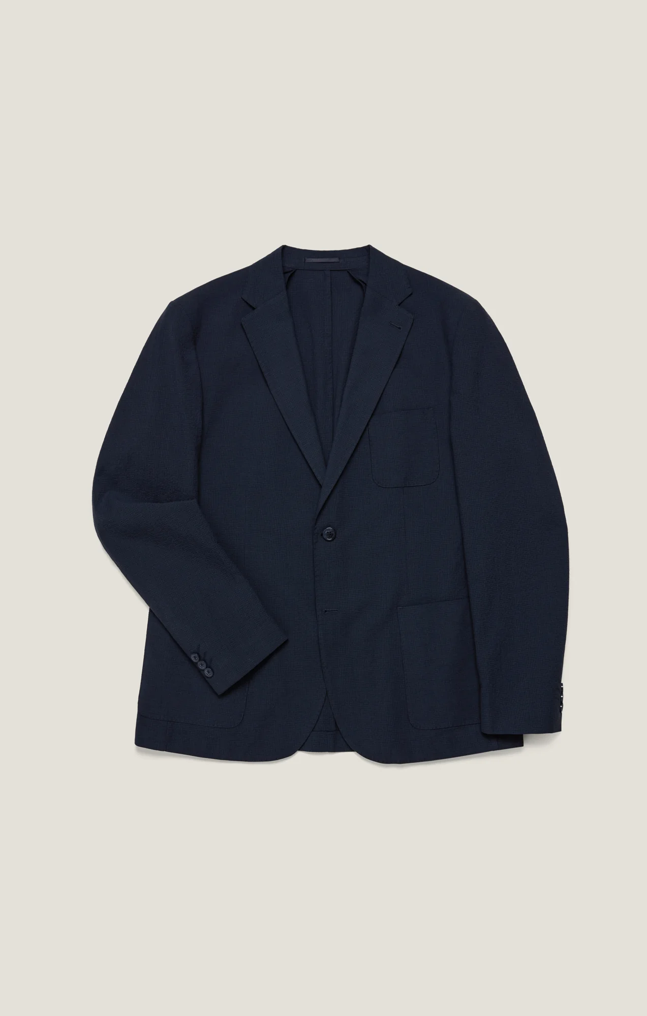 Matteo Seersucker Blazer in Navy - Image 9