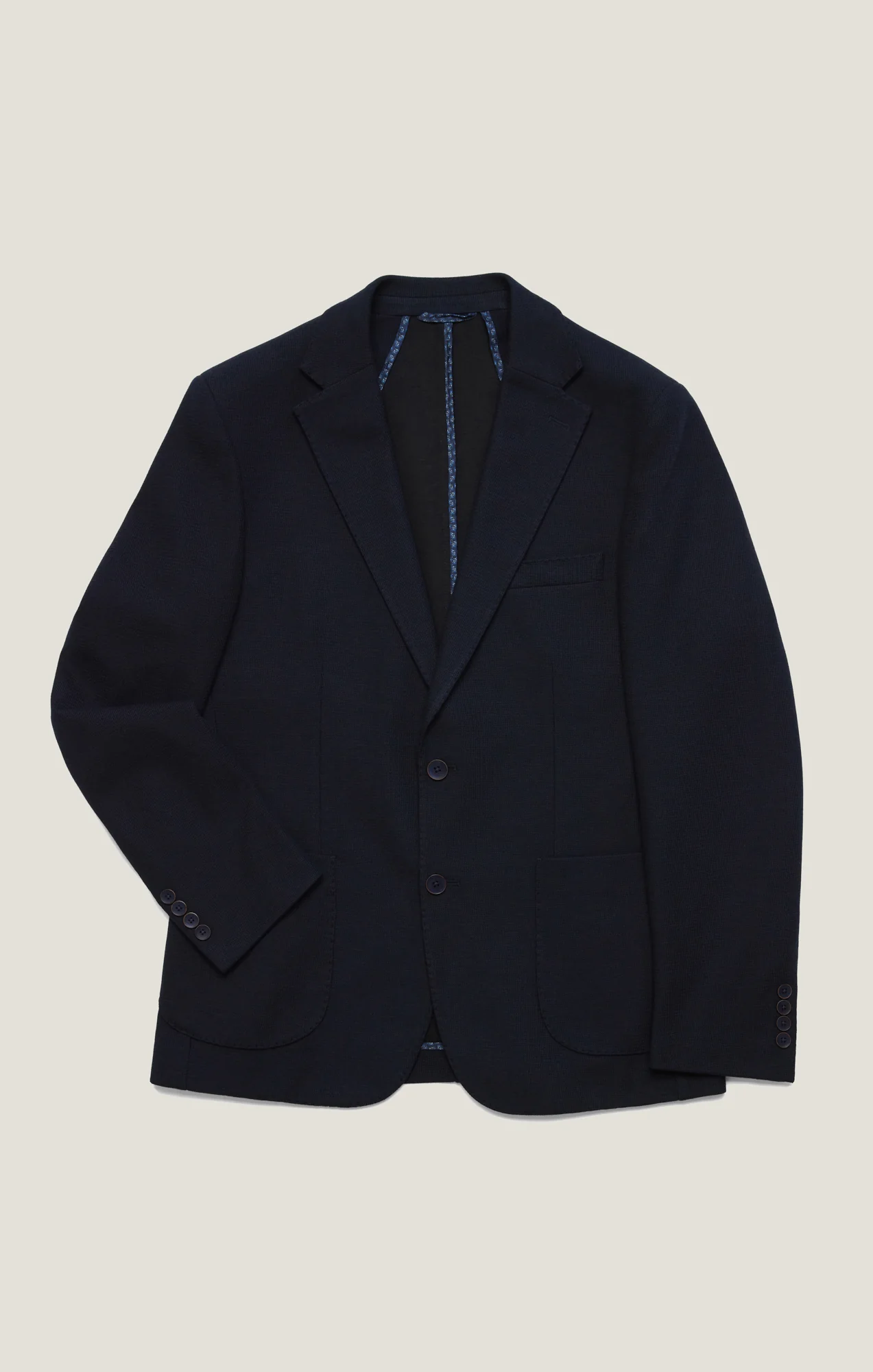 Matteo Smart Knit Blazer In Navy - Image 11
