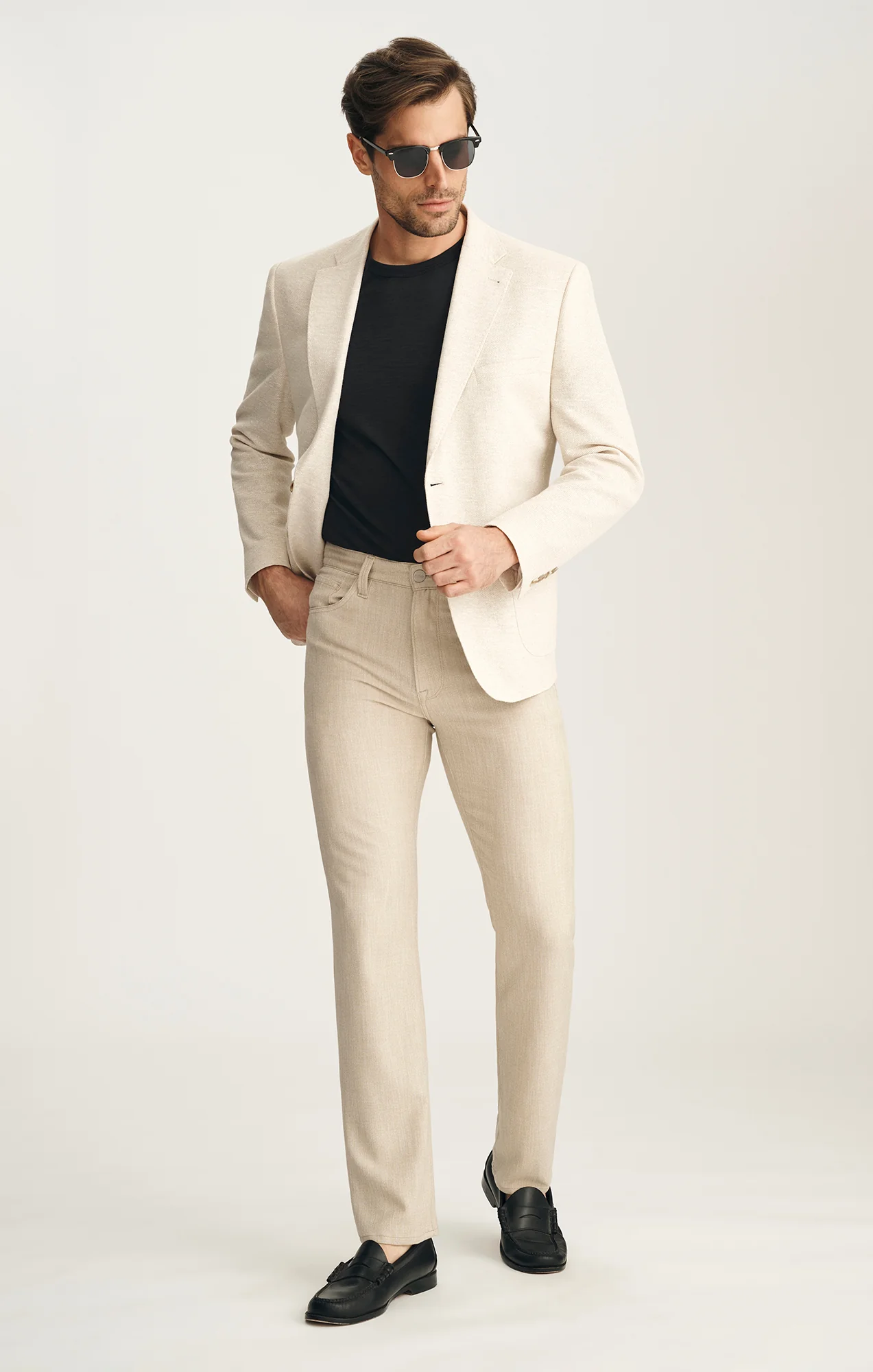 Matteo Summer Blazer In Beige - Image 4