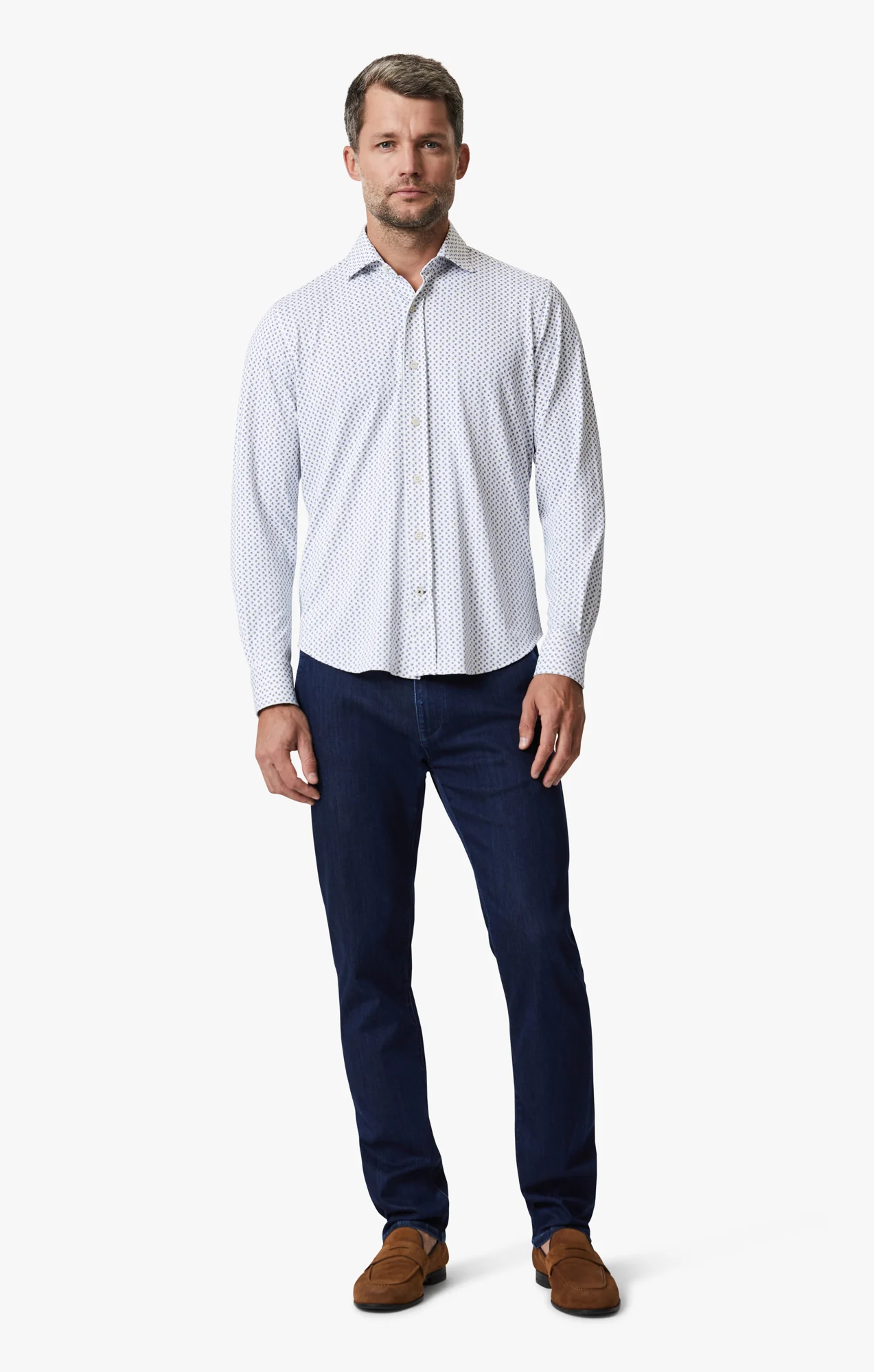 Ocean Dot Tech Shirt In White - Image 4