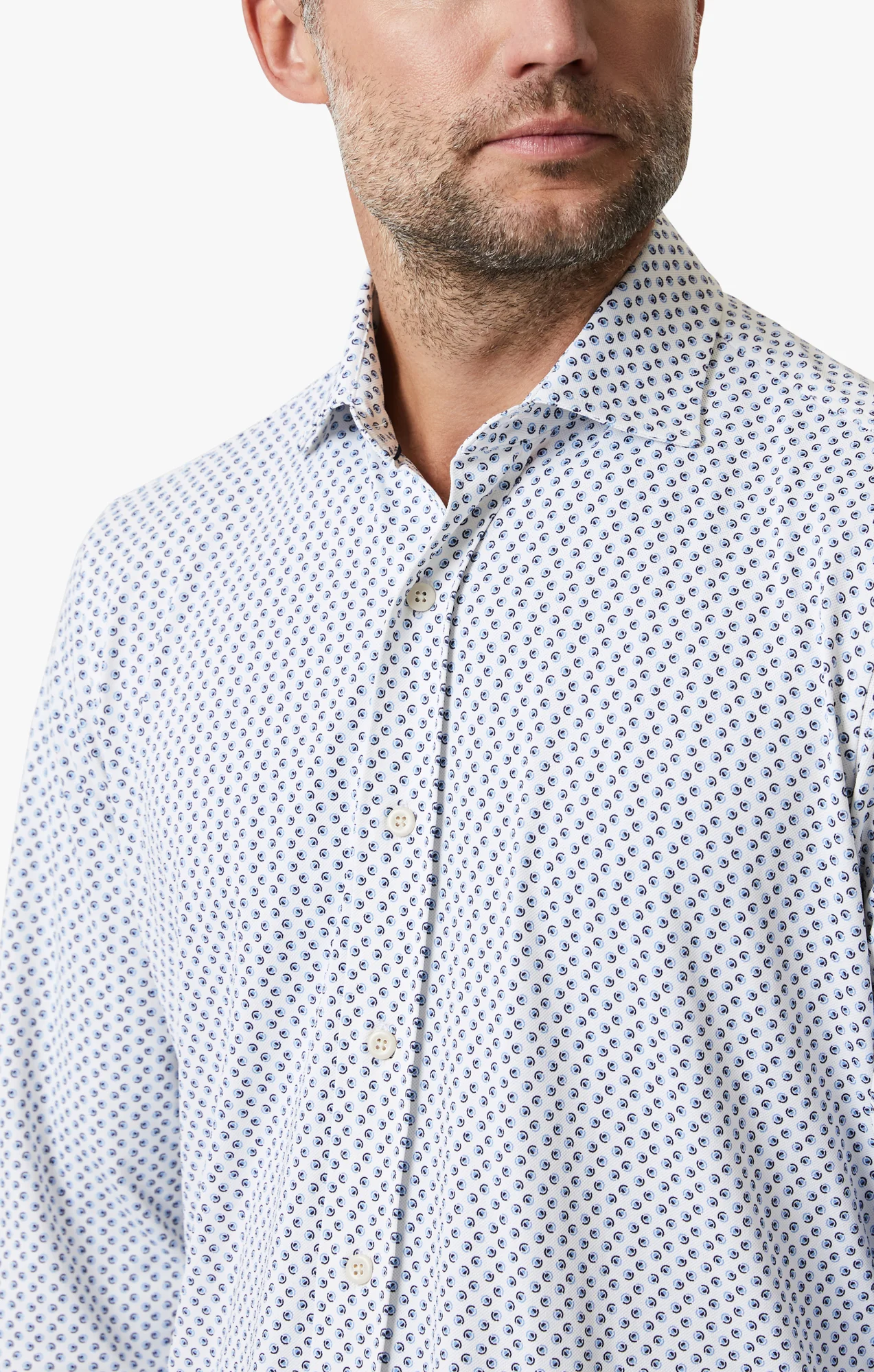 Ocean Dot Tech Shirt In White - Image 6