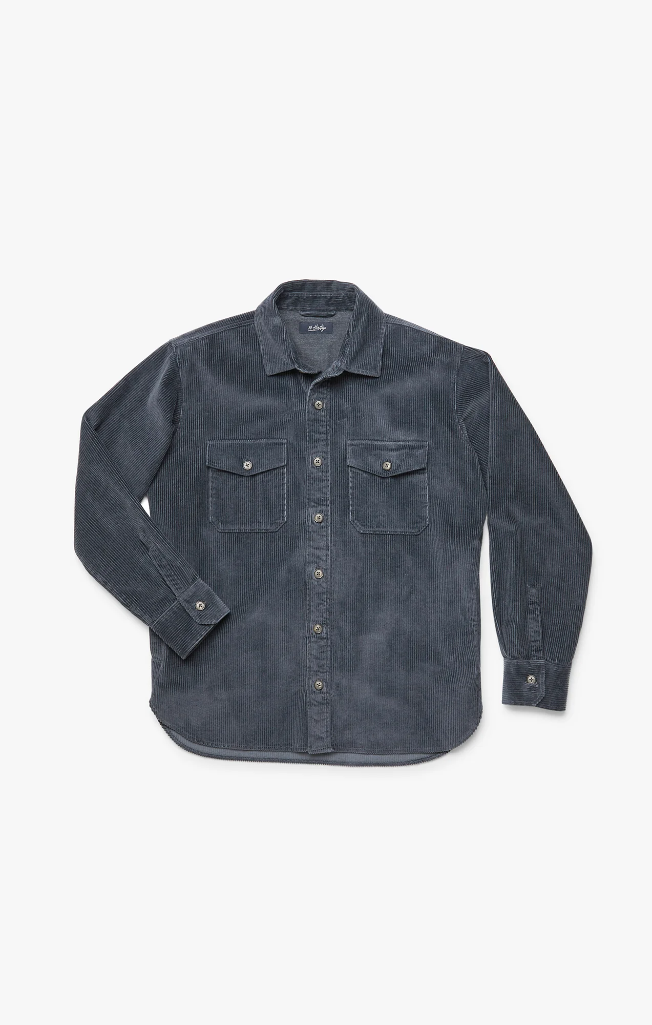 Corduroy Overshirt In Iron Gate - Image 11