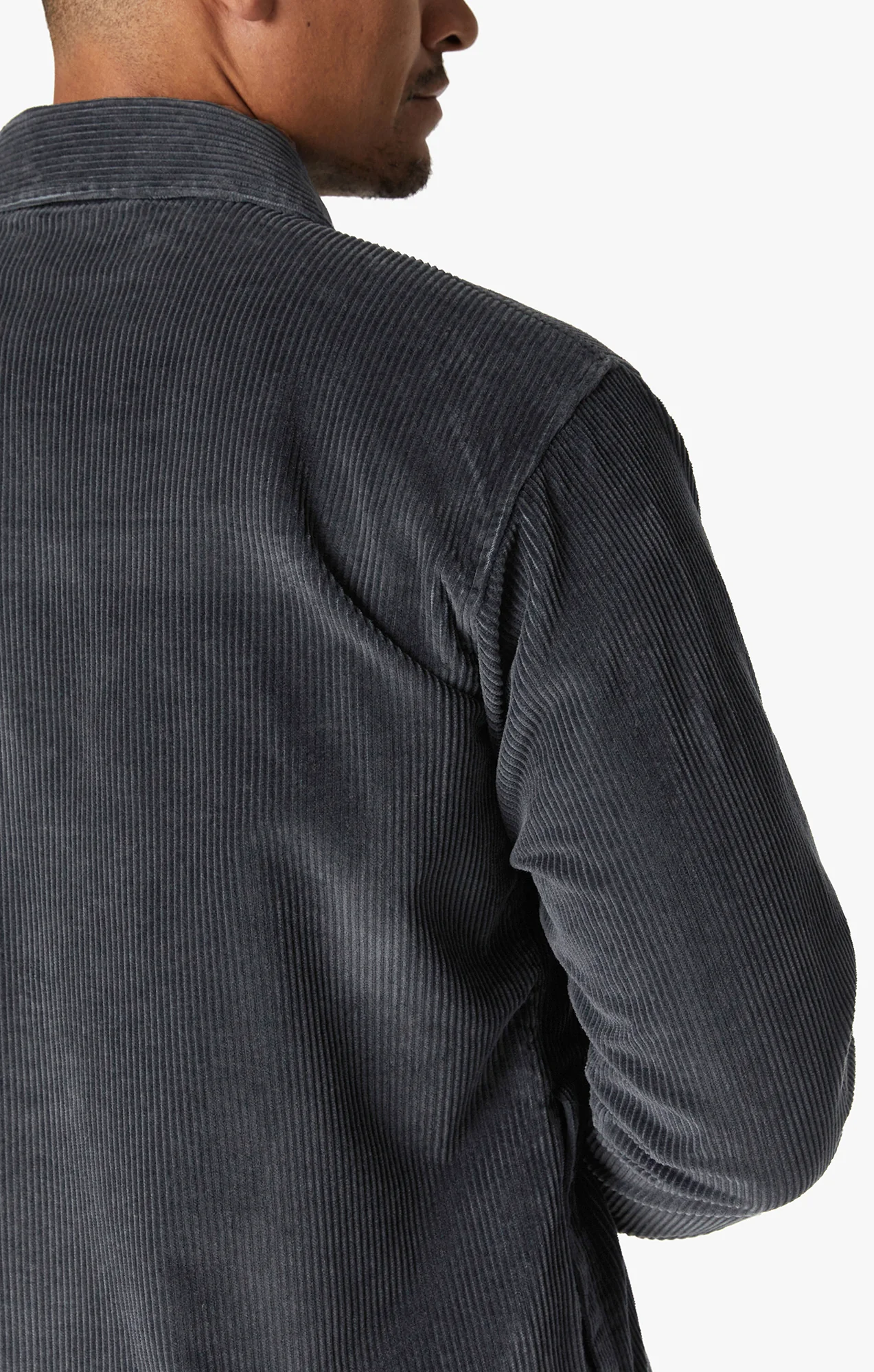 Corduroy Overshirt In Iron Gate - Image 5