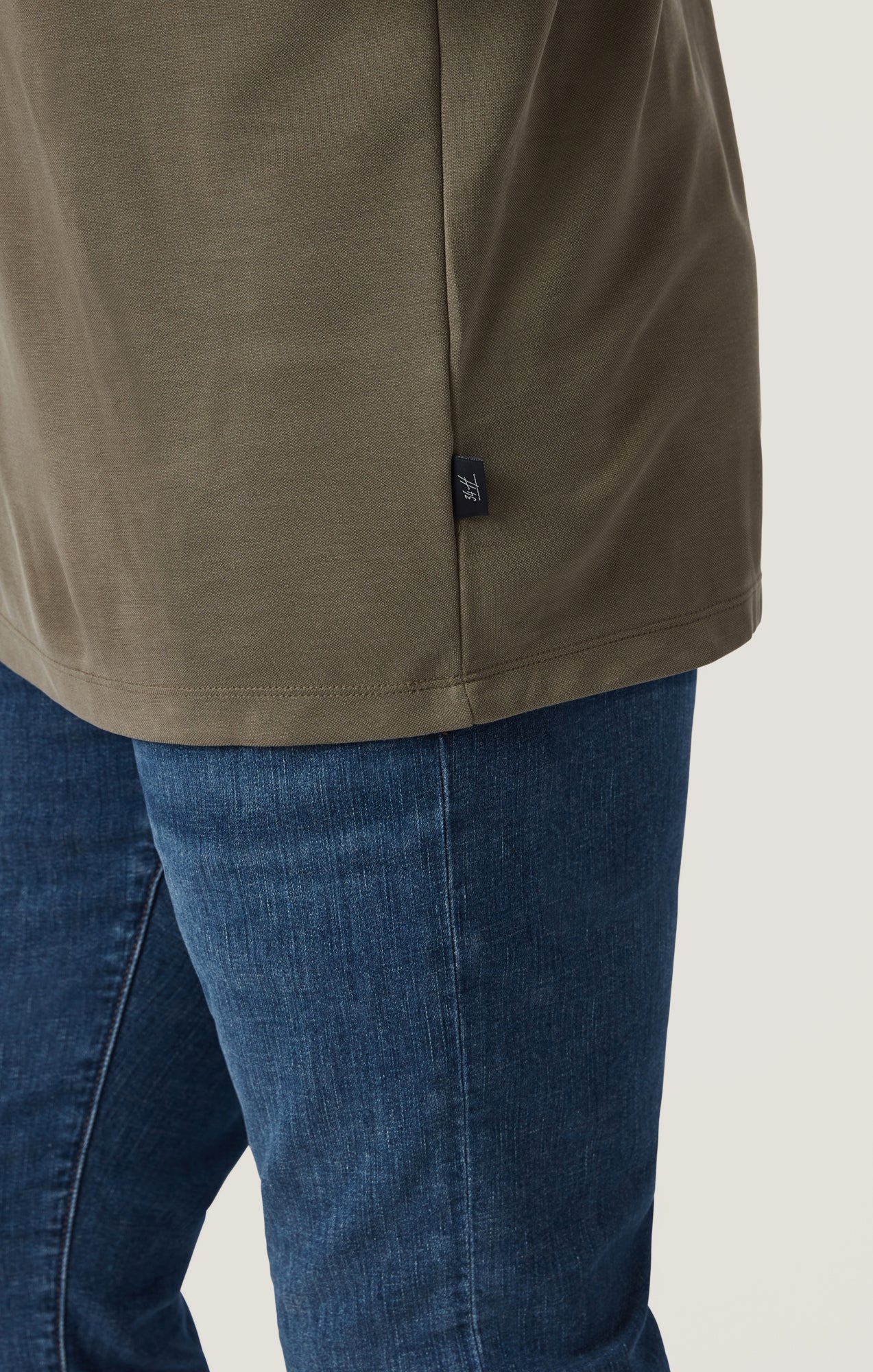 Pique T-Shirt in Smokey Olive - Image 5