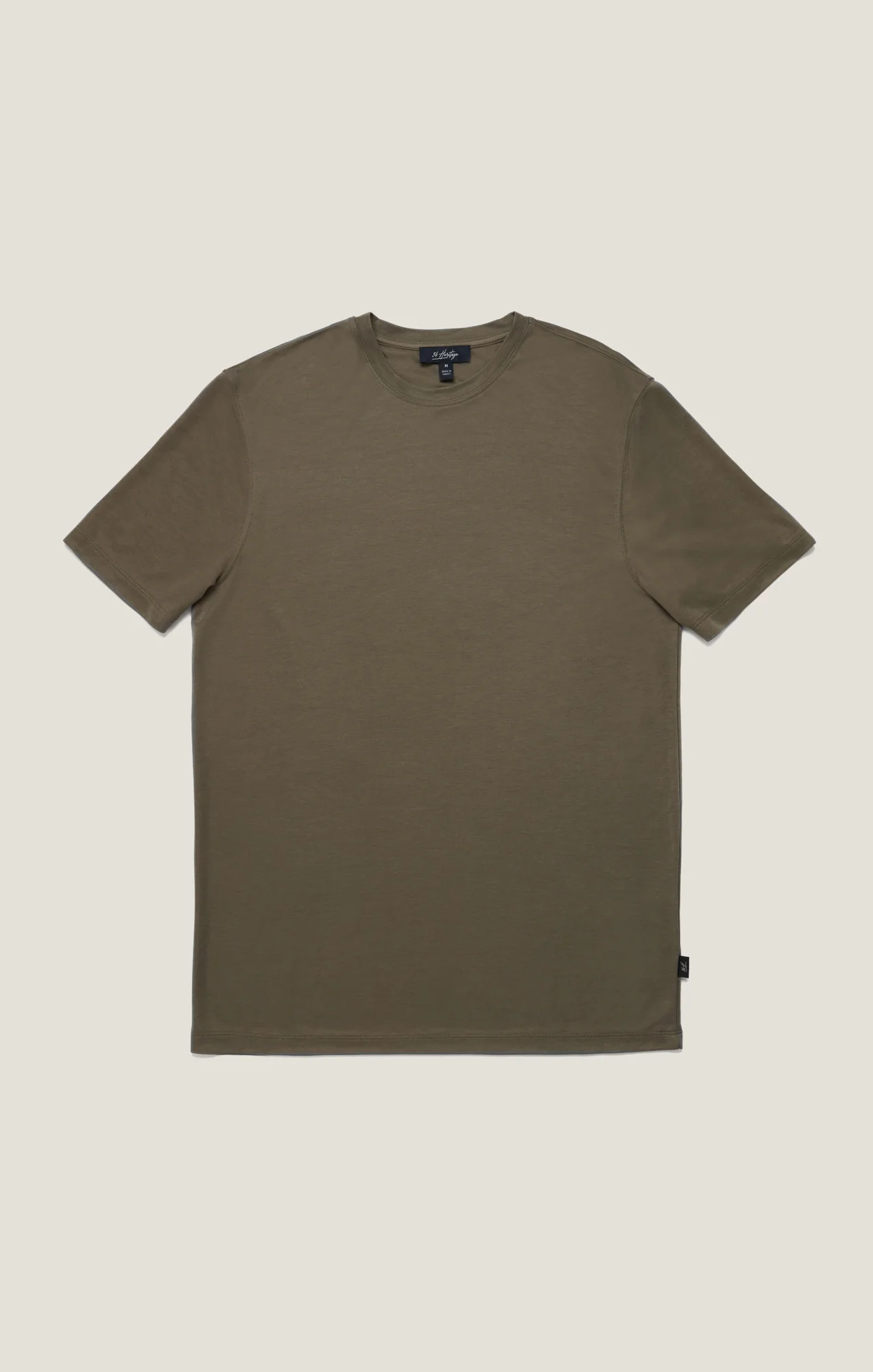 Pique T-Shirt in Smokey Olive - Image 7