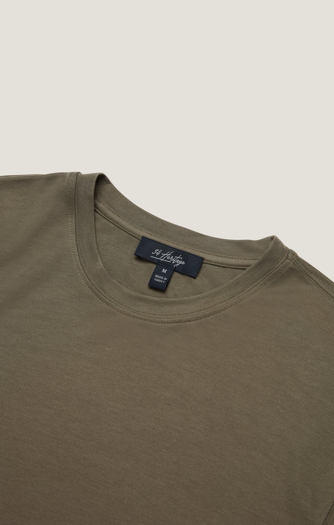 Pique T-Shirt in Smokey Olive - Image 8