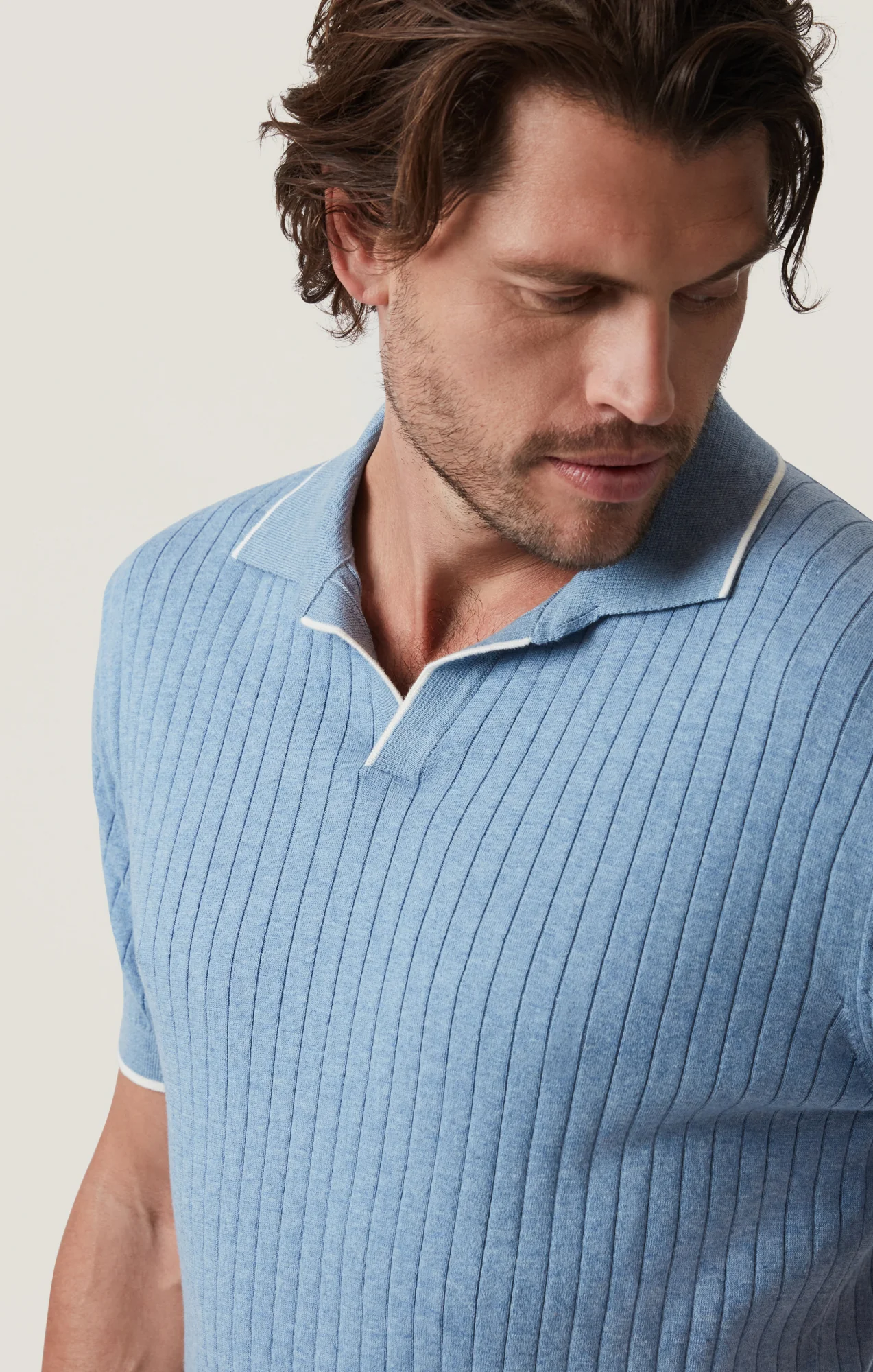 Polo Sweater in Blue - Image 6